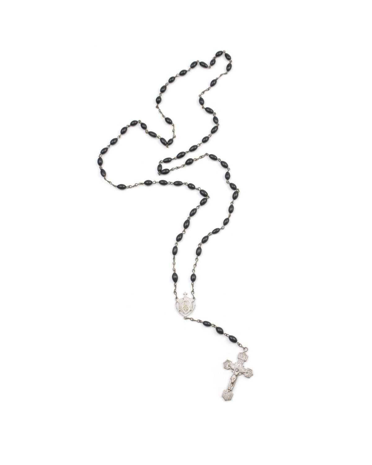 Vintage 2000S JAPANESE MADE CATHOLIC ROSARY BEADS CRUCIFIX NECKLACE Size ONE SIZE - 3 Thumbnail