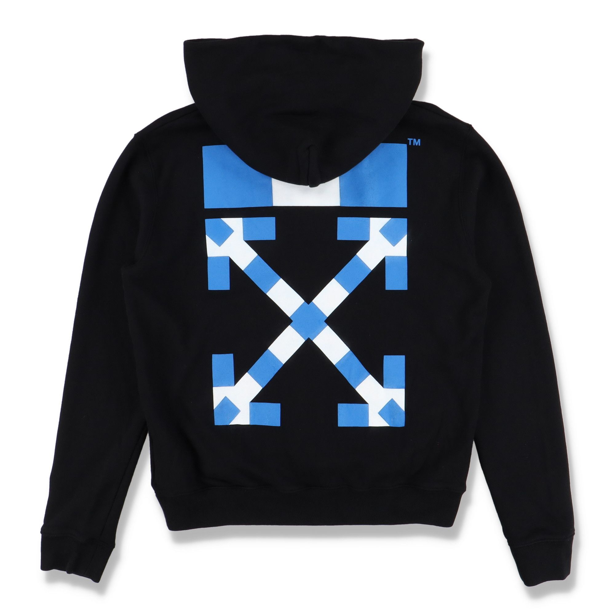 Off-White Black and Blue Checkered Arrows Logo Hoodie Size US XS / EU 42 / 0 - 1 Thumbnail