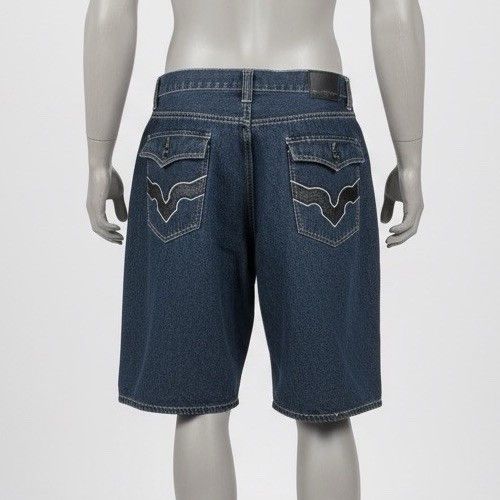 Phat Farm VINTAGE Phat Farm Men's 38 Baggy Jorts Dark Wash Denim Short Size US 38 / EU 54 - 2 Thumbnail