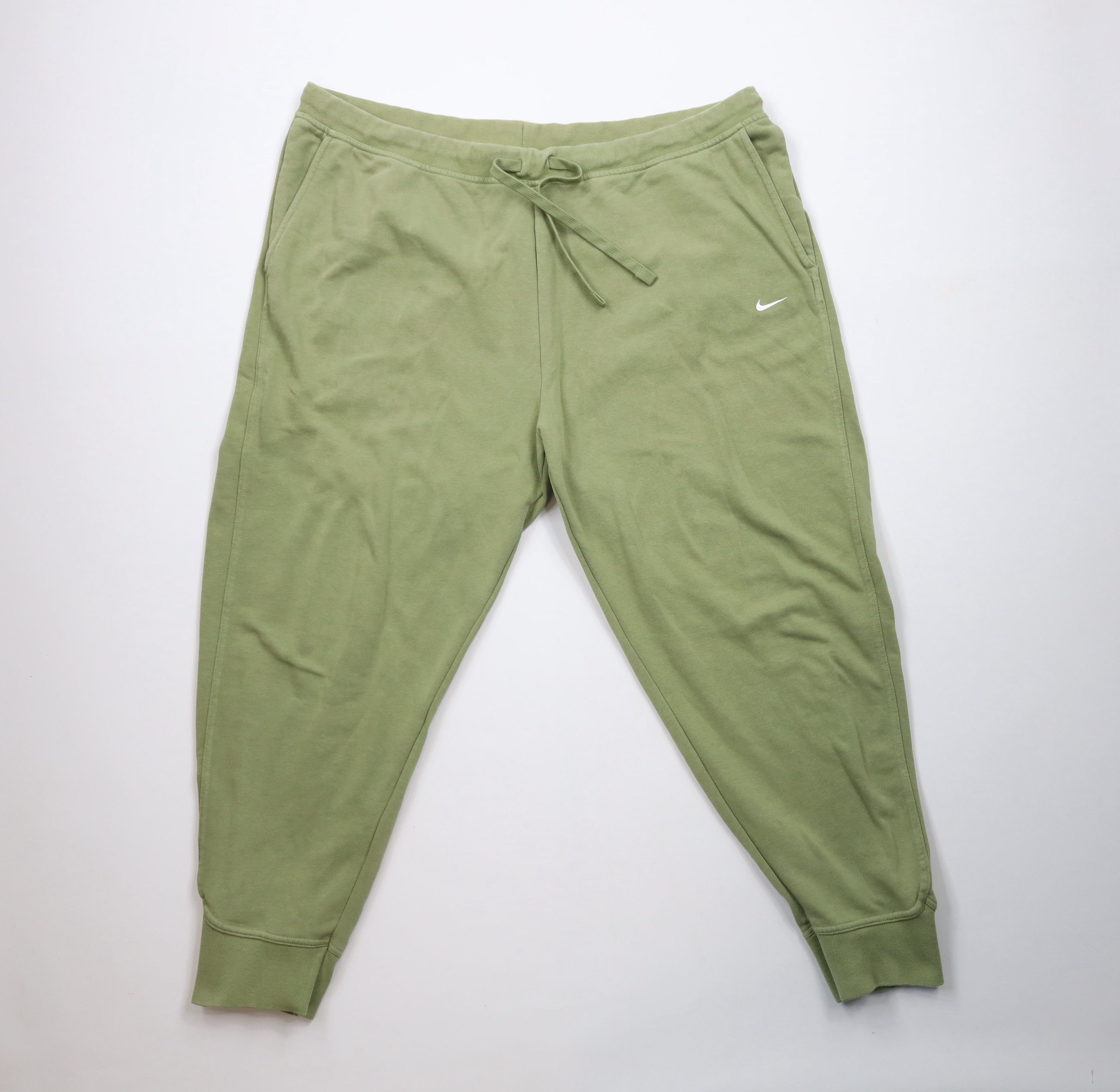 Nike × Vintage Nike Dri-Fit Swoosh Get Fit Cuffed Sweatpants Joggers Green Size 40" / US 18 - 1 Thumbnail