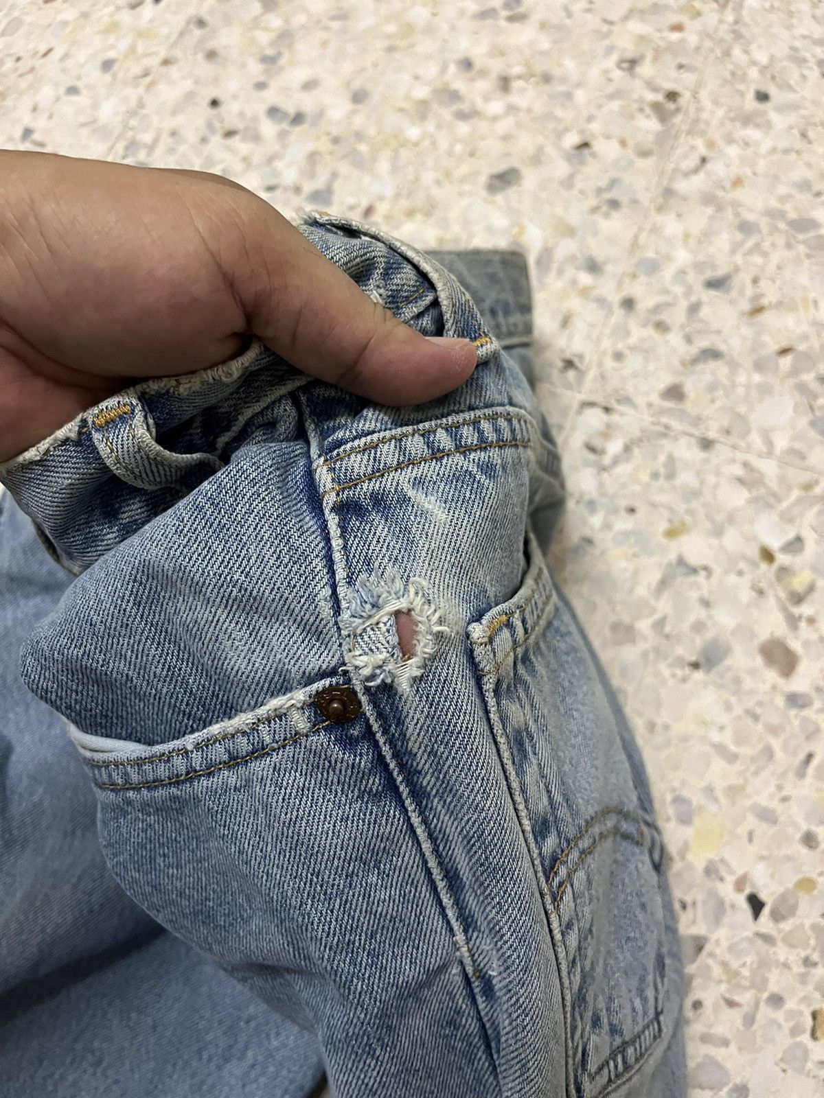 Levi's Rare Vintage Levi’s 517 Light Blue Faded Distressed Size US 35 - 9 Thumbnail