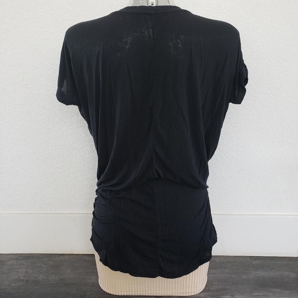 Designer Black Basic Melville Boxy Vneck Sleeve Size ONE SIZE - 2 Thumbnail