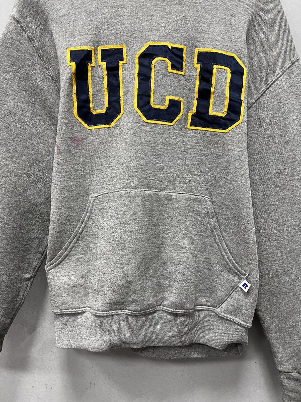 Ed Hardy × Vintage Vintage 80s UCD COLLAGE Russel Athletic Hoodie Size US S / EU 44-46 / 1 - 2 Thumbnail