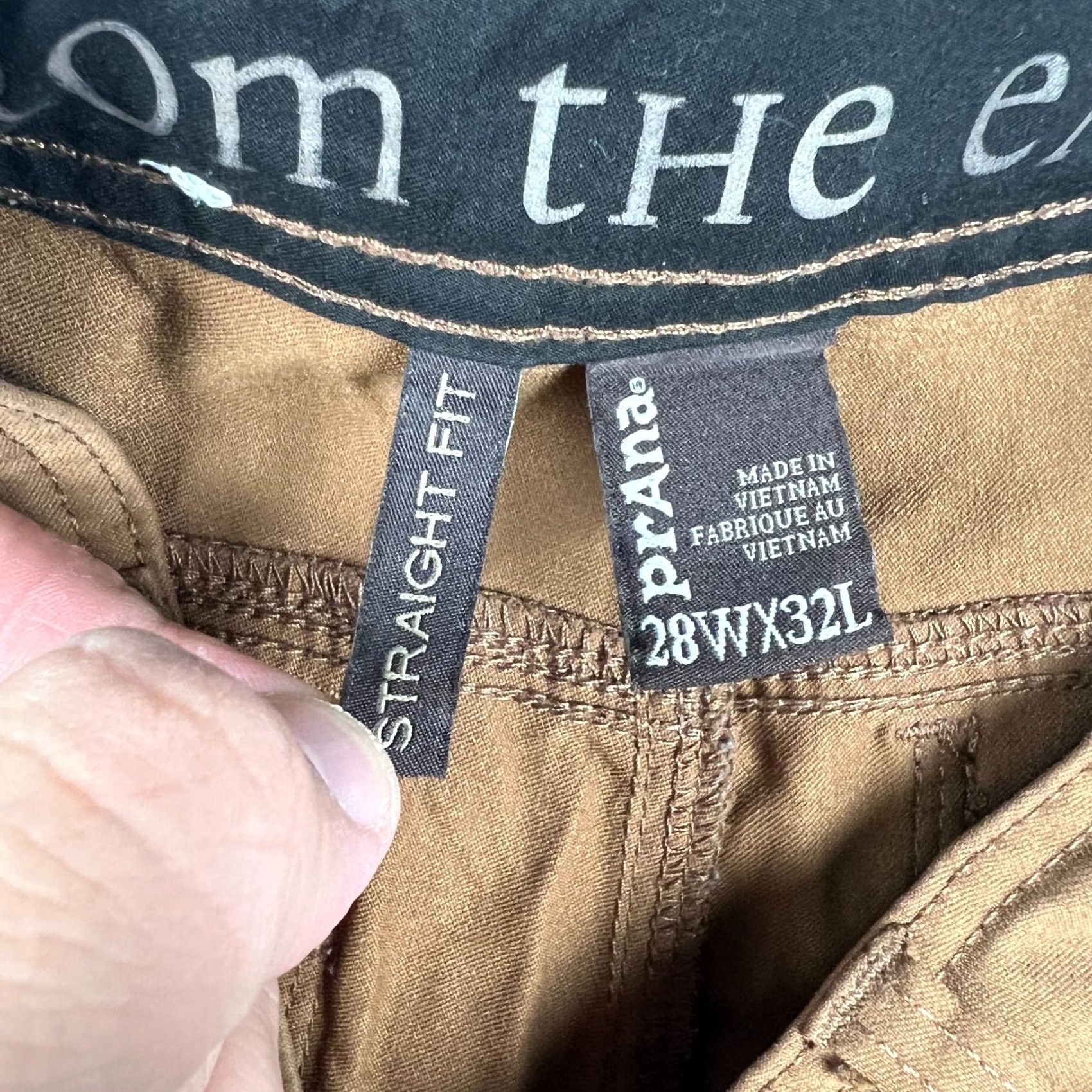 Prana prAna Stretch Zion II Straight Pants Hiking Belt Roll Snap Up 28x32 Mens Beige Size US 28 / EU 44 - 3 Thumbnail