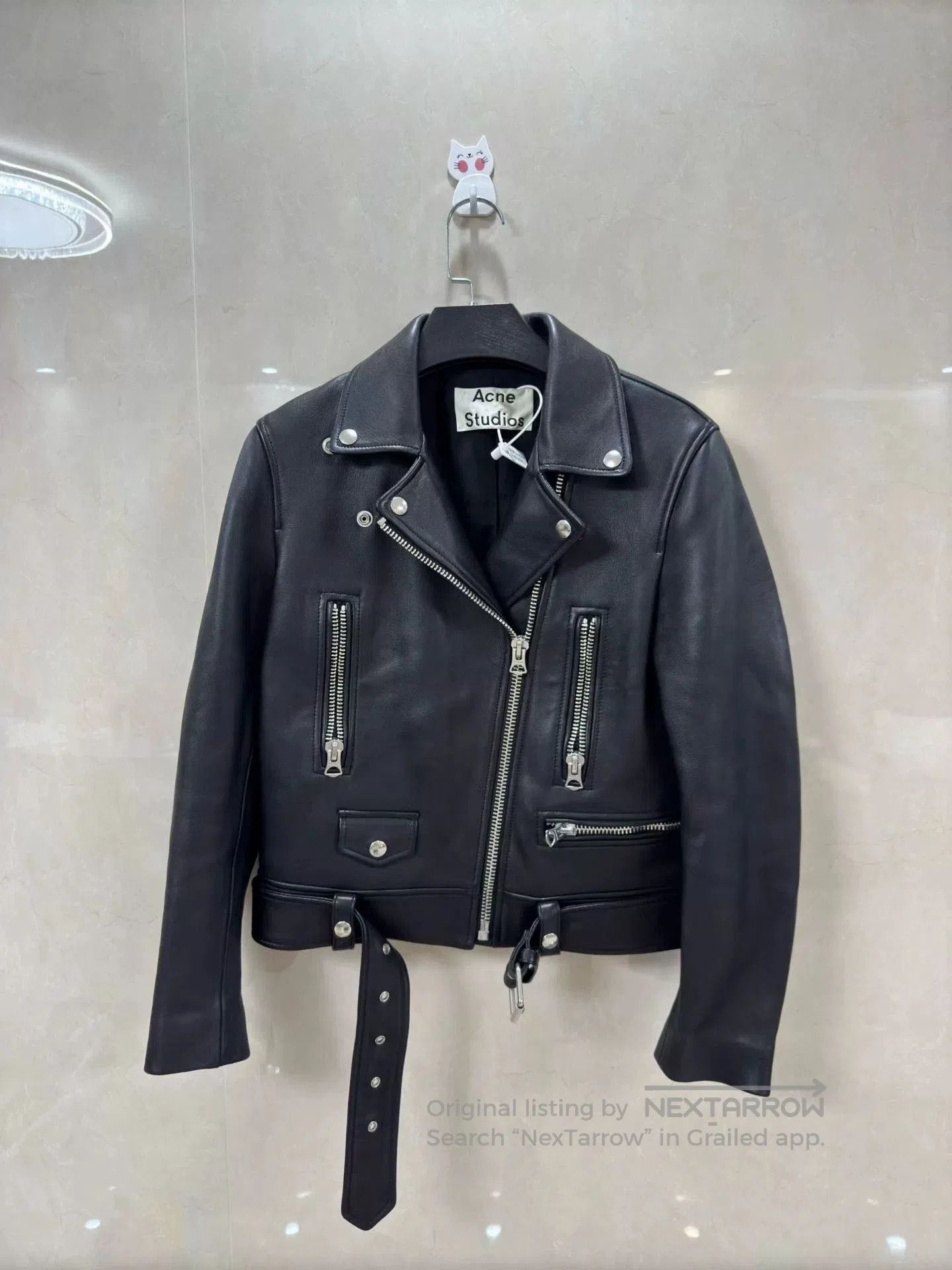 Acne Studios Acne Studios Black Biker Zip Leather Jacket. Size XS / US 0-2 / IT 36-38 - 1 Thumbnail