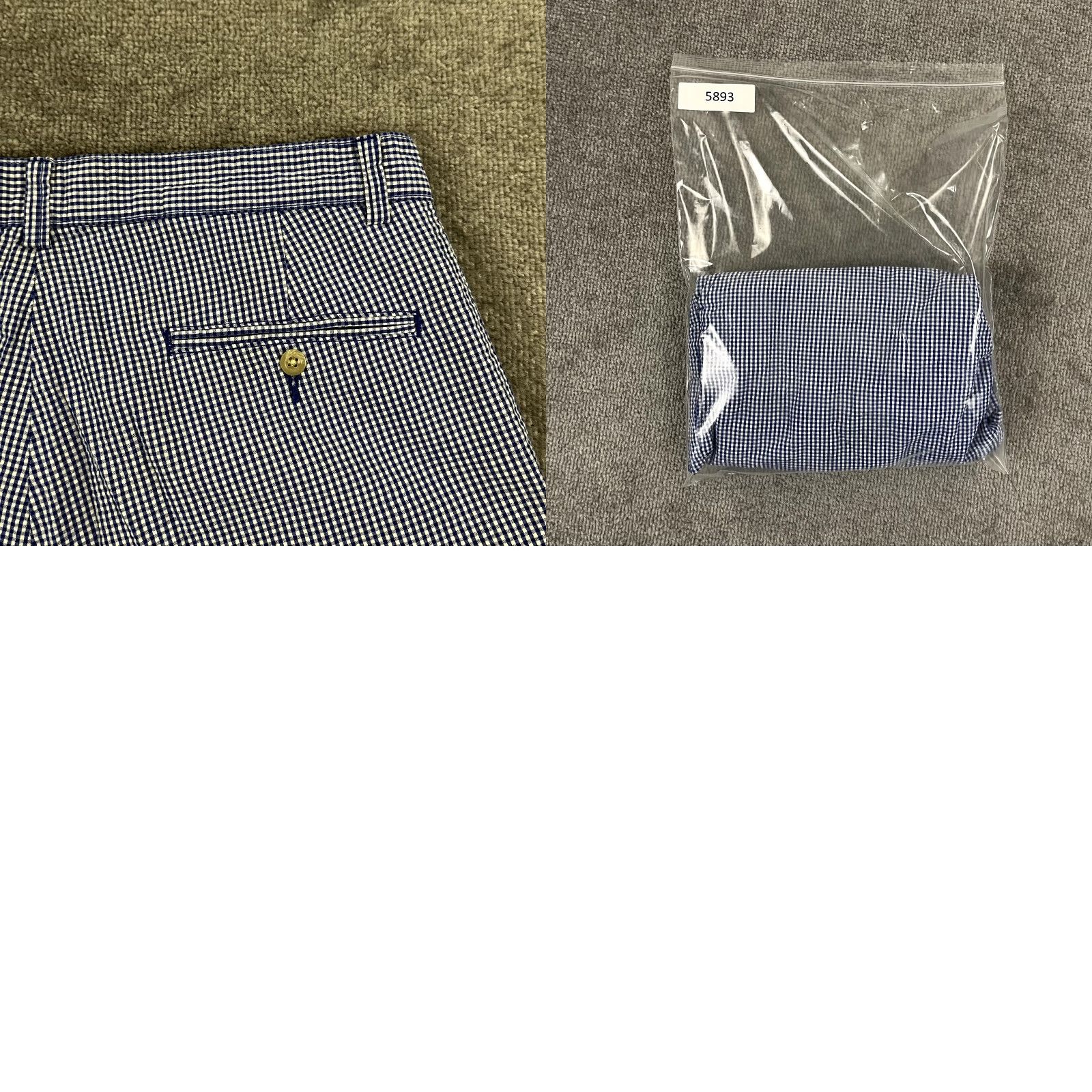 Polo Ralph Lauren POLO RALPH LAUREN Shorts Mens 33 x 8.5" White Blue Plaid Beach Preppy Casual Chino 5-Pocket Cotton Regular Mens Beach, Outdoor, Preppy Size US XS / EU 42 / 0 - 8 Thumbnail