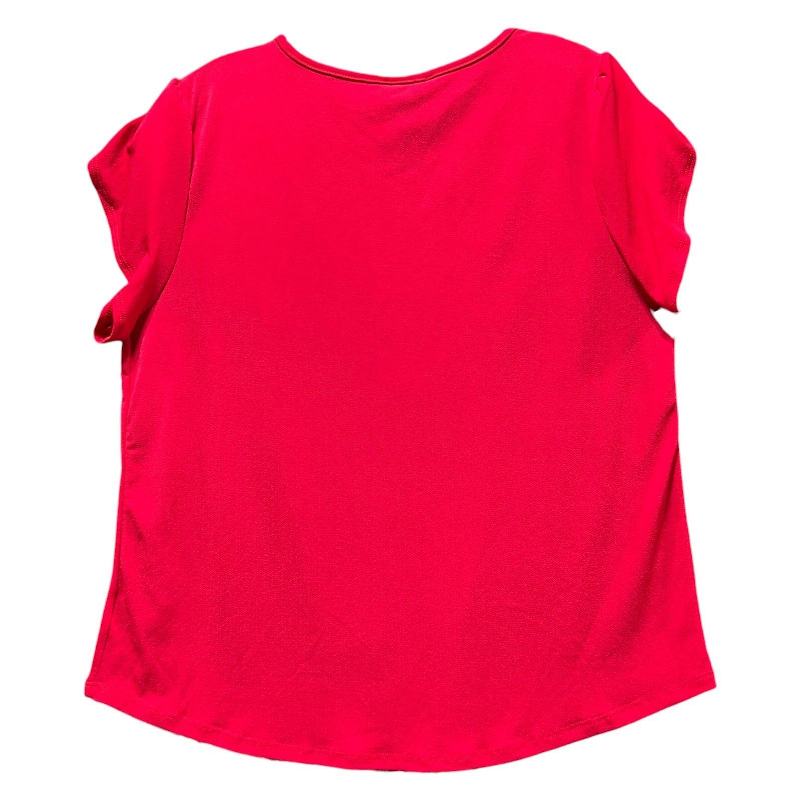 Other AVA James - Women's Short Sleeve Blouse - Red - PXL Size ONE SIZE - 2 Thumbnail