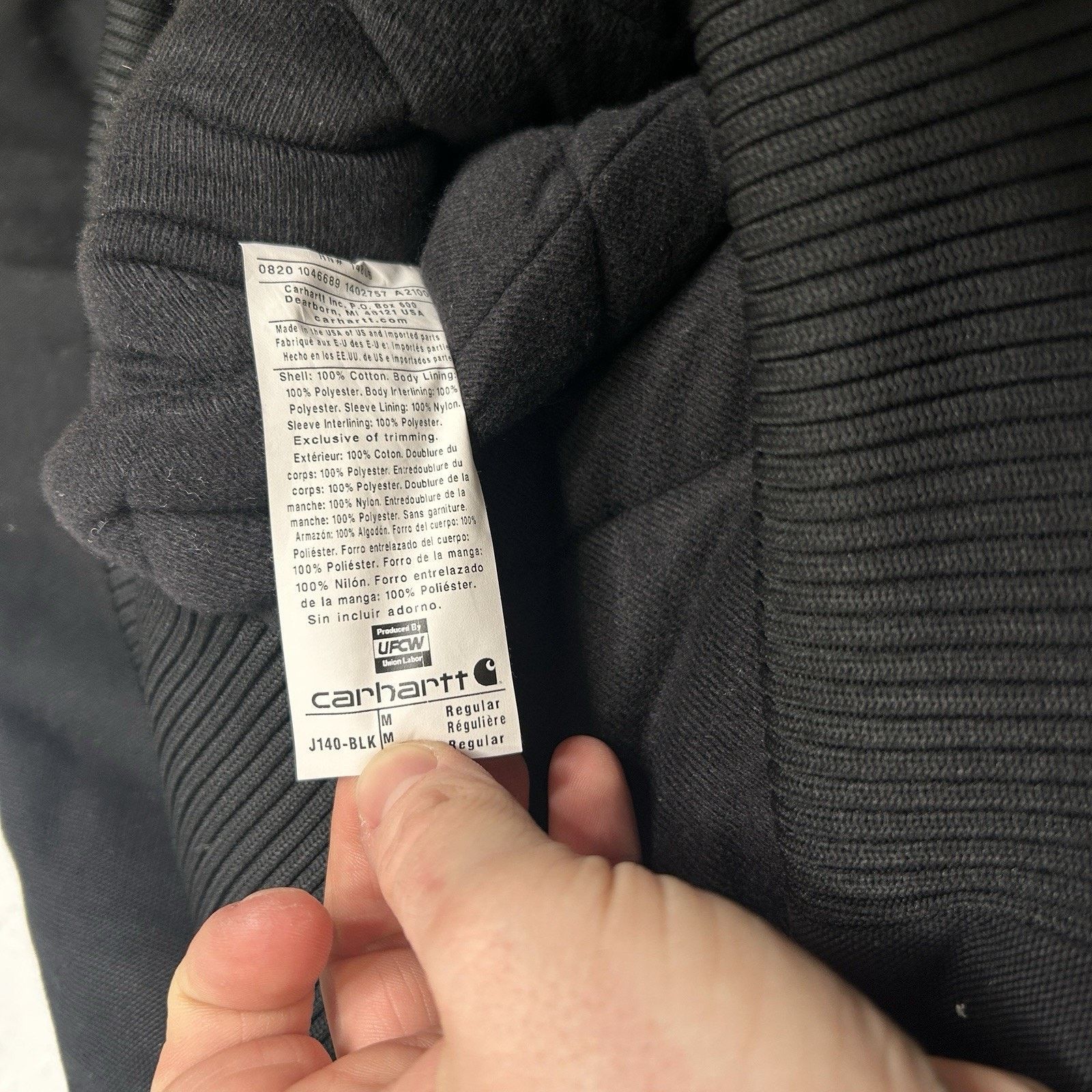Carhartt Vintage Carhartt Quilted Hooded Active Jacket “Black” J140 Size US M / EU 48-50 / 2 - 12 Thumbnail