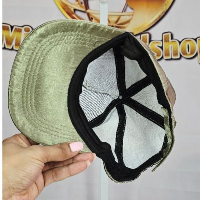 Other Green Satin Squad Adjustable Hat with Velcro Back Unisex Size ONE SIZE - 5 Thumbnail