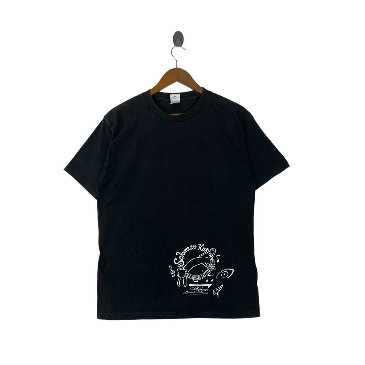 Vintage Vintage Schwarze Ratzen Cat Guitarist Tee Tshirt Size US L / EU 52-54 / 3 - 3 Thumbnail