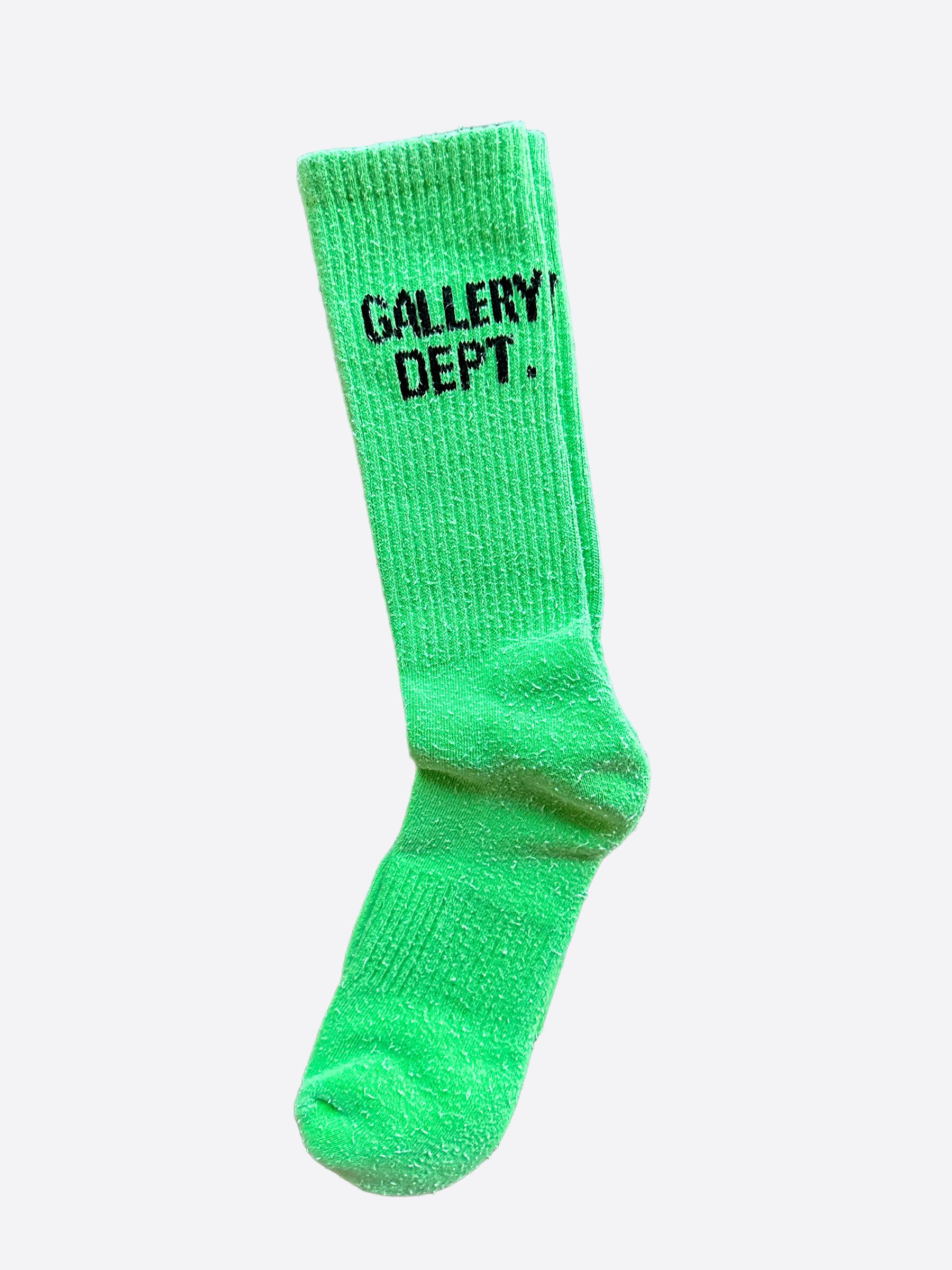Gallery Dept. Gallery Dept Green & Black Logo Socks Size ONE SIZE - 2 Thumbnail