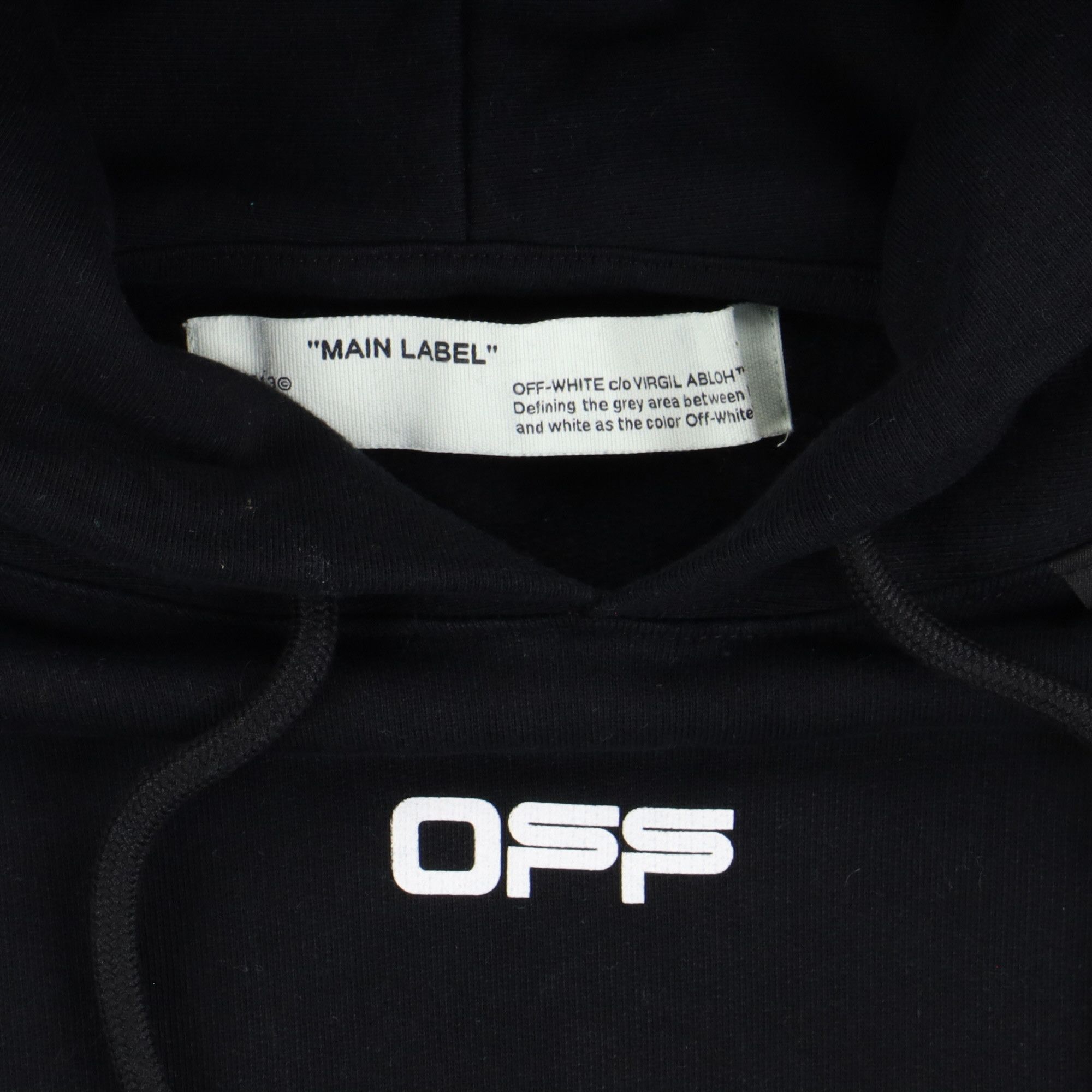 Off-White Black Wavy Line Logo Oversized Hoodie Size US M / EU 48-50 / 2 - 6 Thumbnail