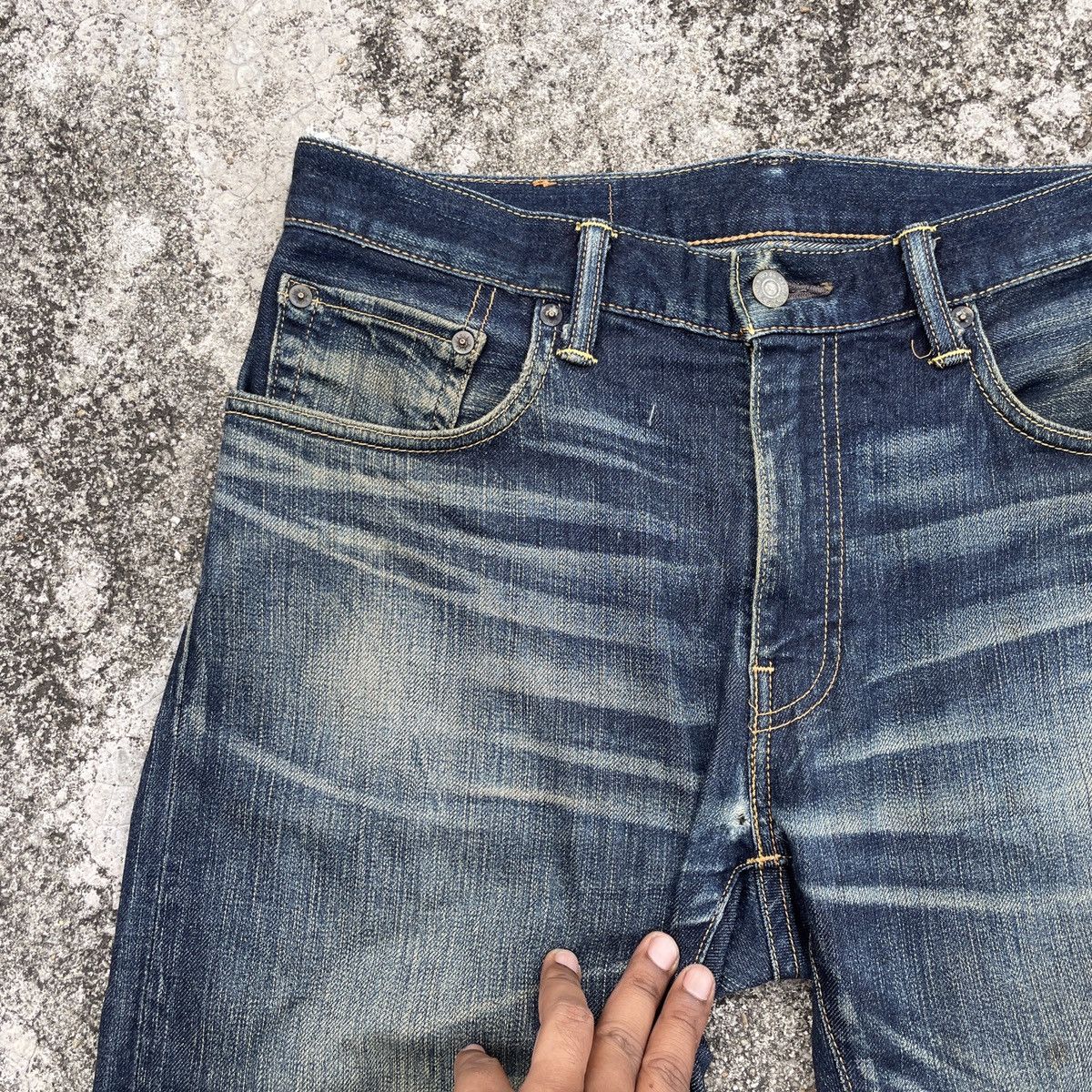 Levi's Vintage Levis Lot 551 Rare Faded Denim Jeans Size US 33 - 3 Thumbnail