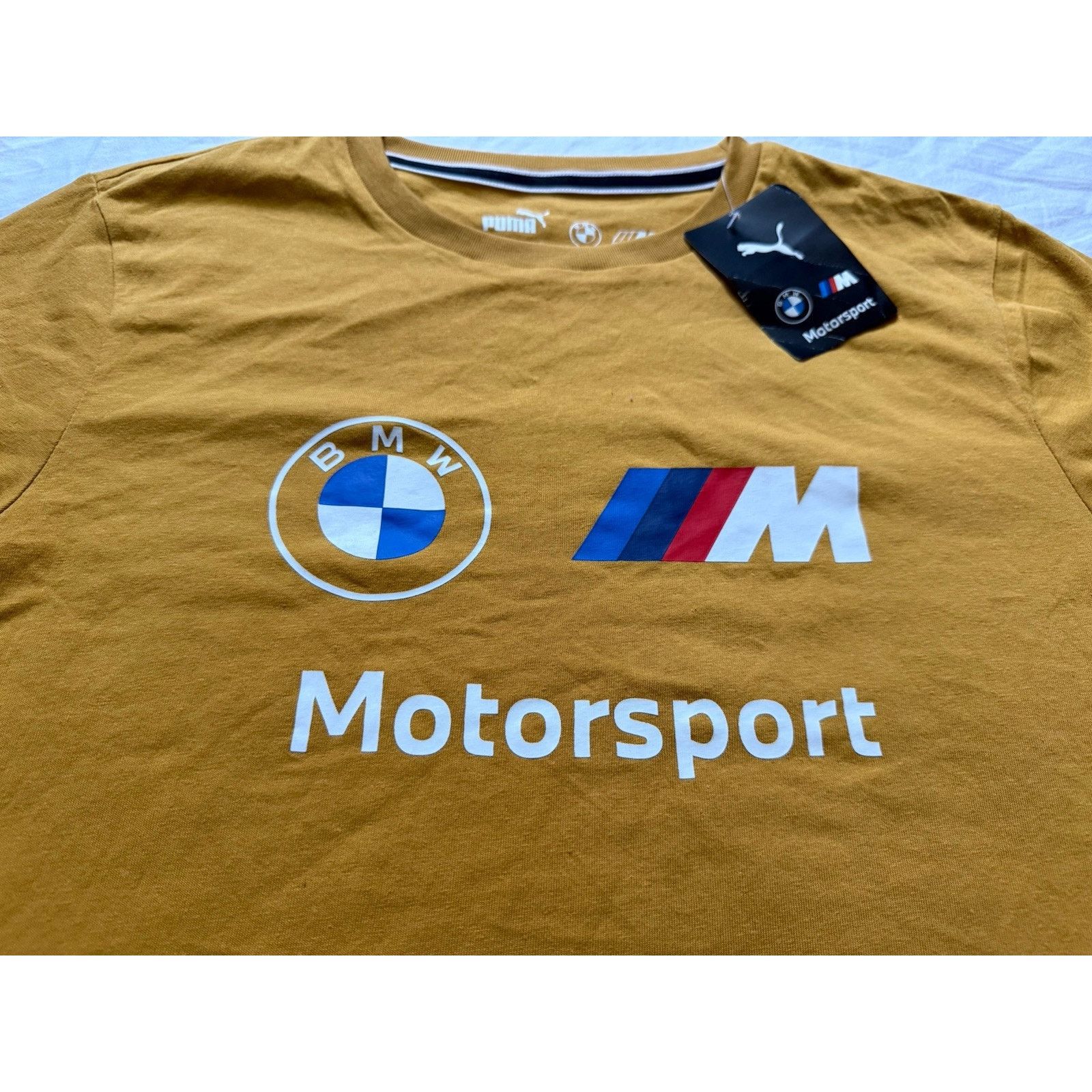 Puma NWT Puma BMW Motorsport Essential Logo Men's T Shirt Gold S Size US S / EU 44-46 / 1 - 2 Thumbnail