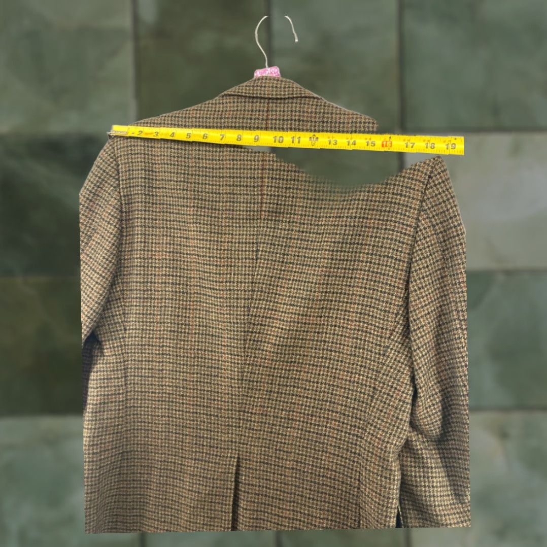 Vintage Hickey Freeman Mens Sport Coat 40 Brown Houndstooth Size US XXS / EU 40 - 5 Thumbnail