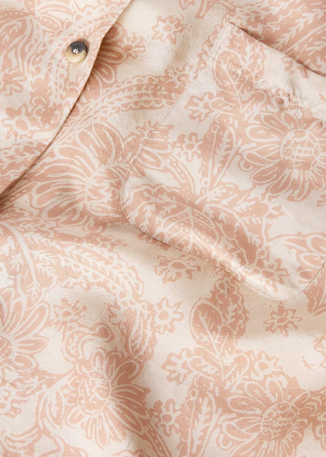Loro Piana o1srvl11e0725 FAO0508 Silk Isoble Shirt in White/Pink Size M / US 6-8 / IT 42-44 - 4 Thumbnail