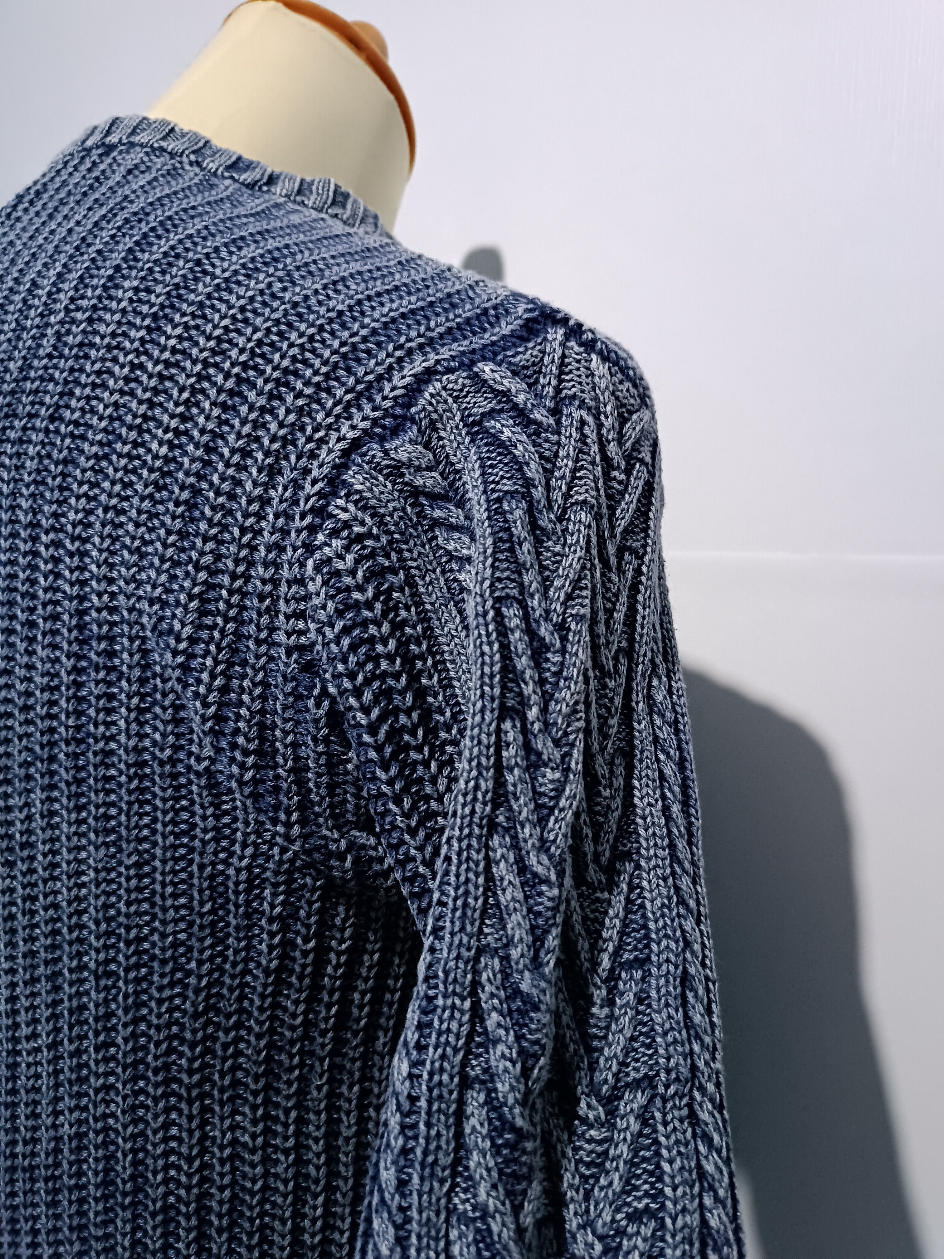 Japanese Brand Men's Asthon Cable Crew Neck Sweater Knitwear Size US M / EU 48-50 / 2 - 4 Thumbnail