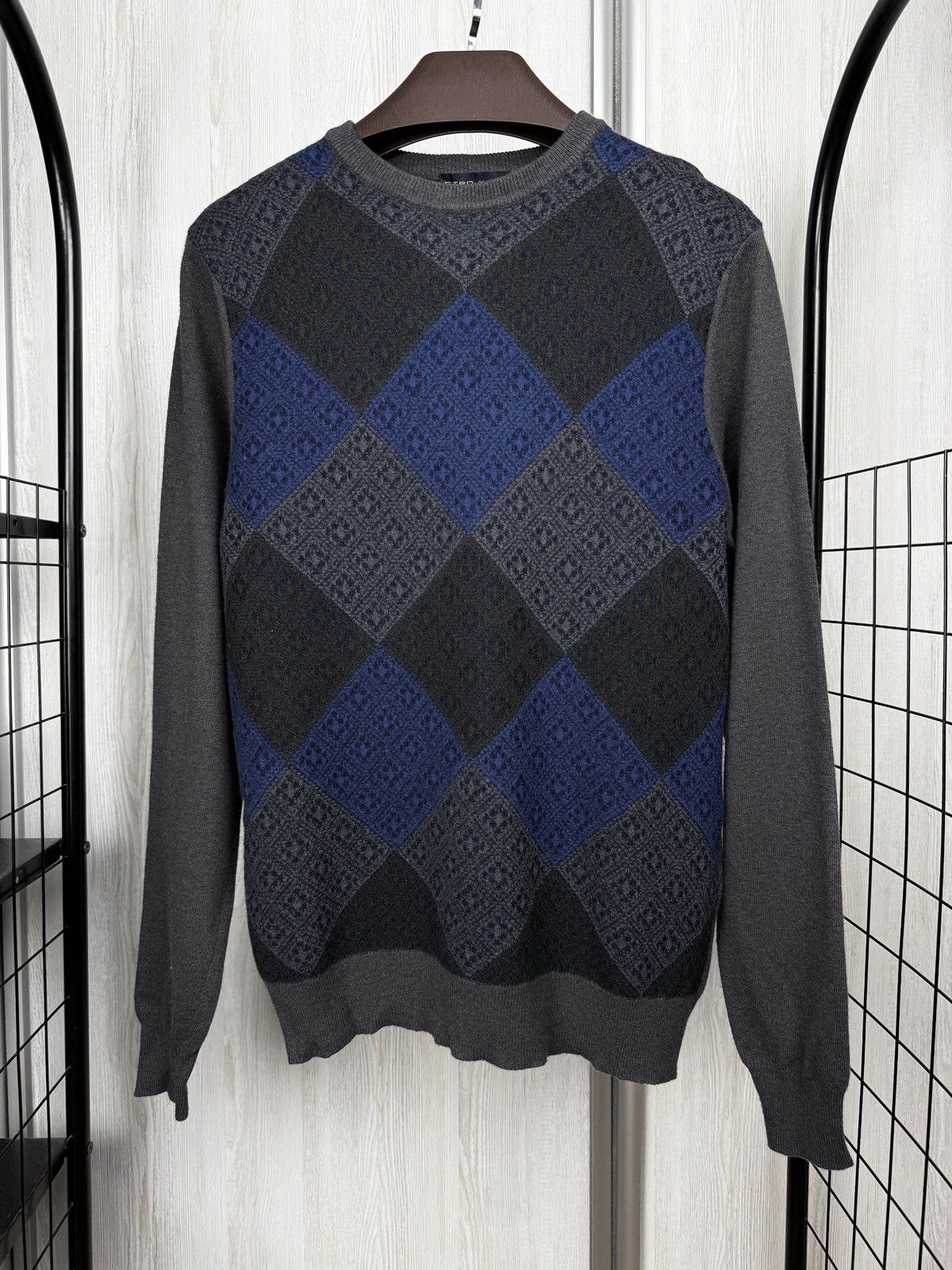 Etro ETRO wool cashmere multicolored ornament knitted sweater Size US M / EU 48-50 / 2 - 2 Thumbnail