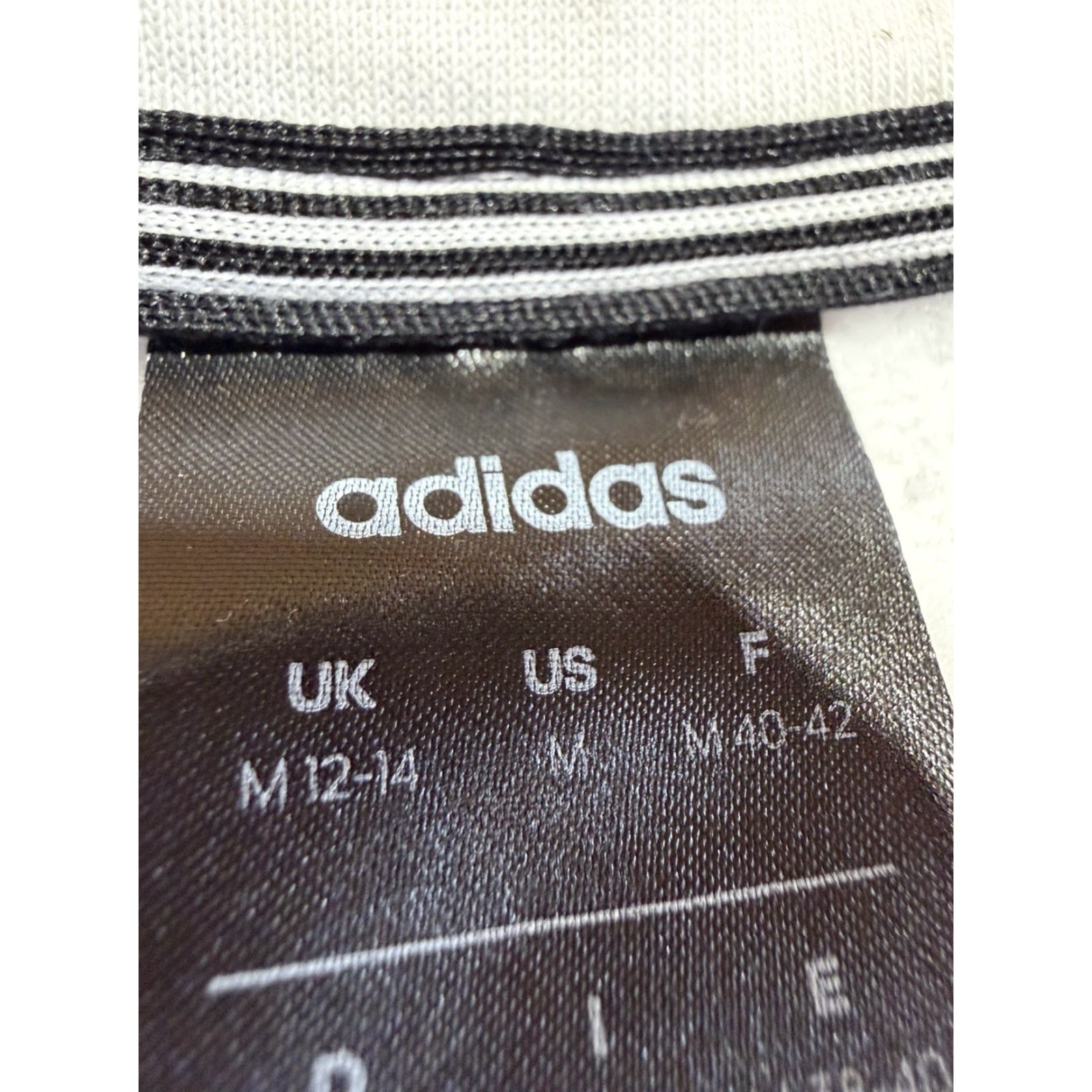 Adidas Adidas Womens Sweatshirt Striped White Medium Soft Fleece Pullover Size M / US 6-8 / IT 42-44 - 6 Thumbnail