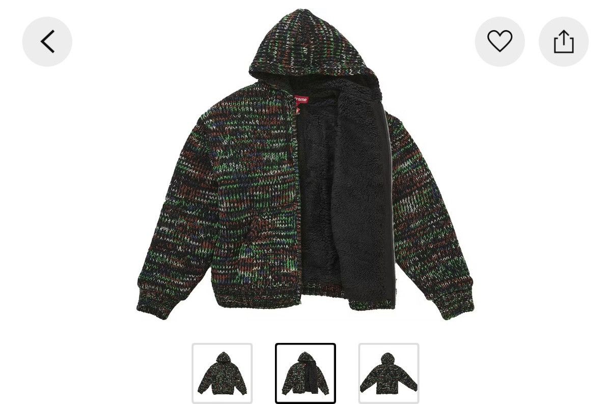 Supreme Supreme Faux Shearling Lined Zip Up Hoodie Size US M / EU 48-50 / 2 - 2 Thumbnail
