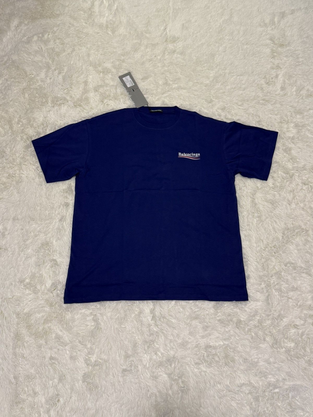 Balenciaga Balenciaga deep blue t shirt Size US L / EU 52-54 / 3 - 2 Thumbnail