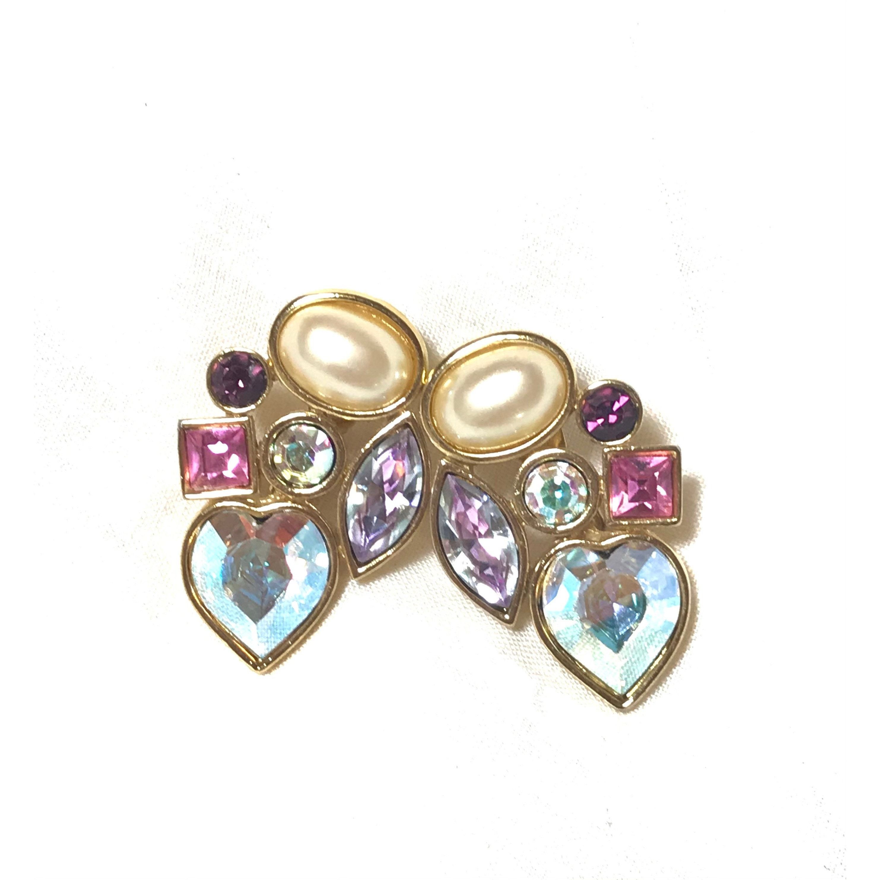 Yves Saint Laurent Vintage Yves Saint Laurent crystal and pearl earrings. Size ONE SIZE - 2 Thumbnail
