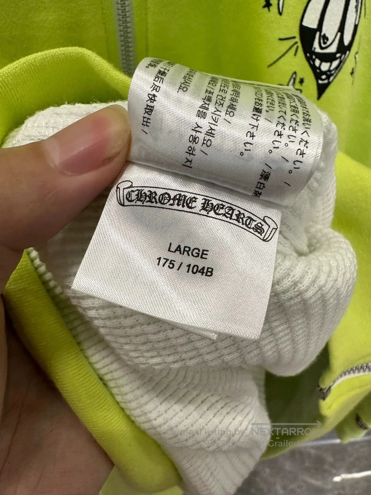Chrome Hearts chrome hearts neon green zip-up hoodie. Size US L / EU 52-54 / 3 - 5 Thumbnail
