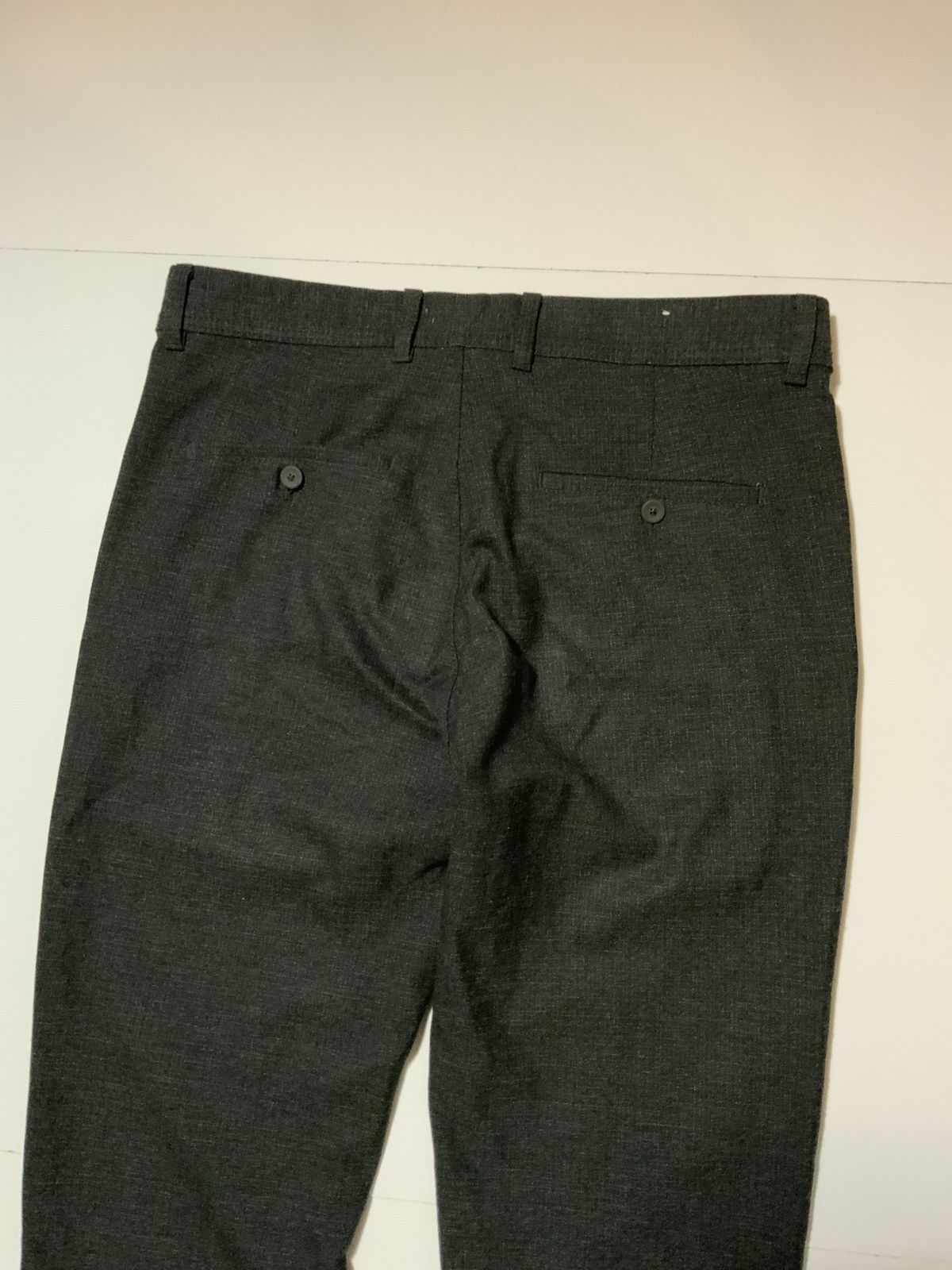 Zara Zara Man Charcoal Stretch Polyester Flat Front Trouser Pants Size US 32 / EU 48 - 7 Thumbnail