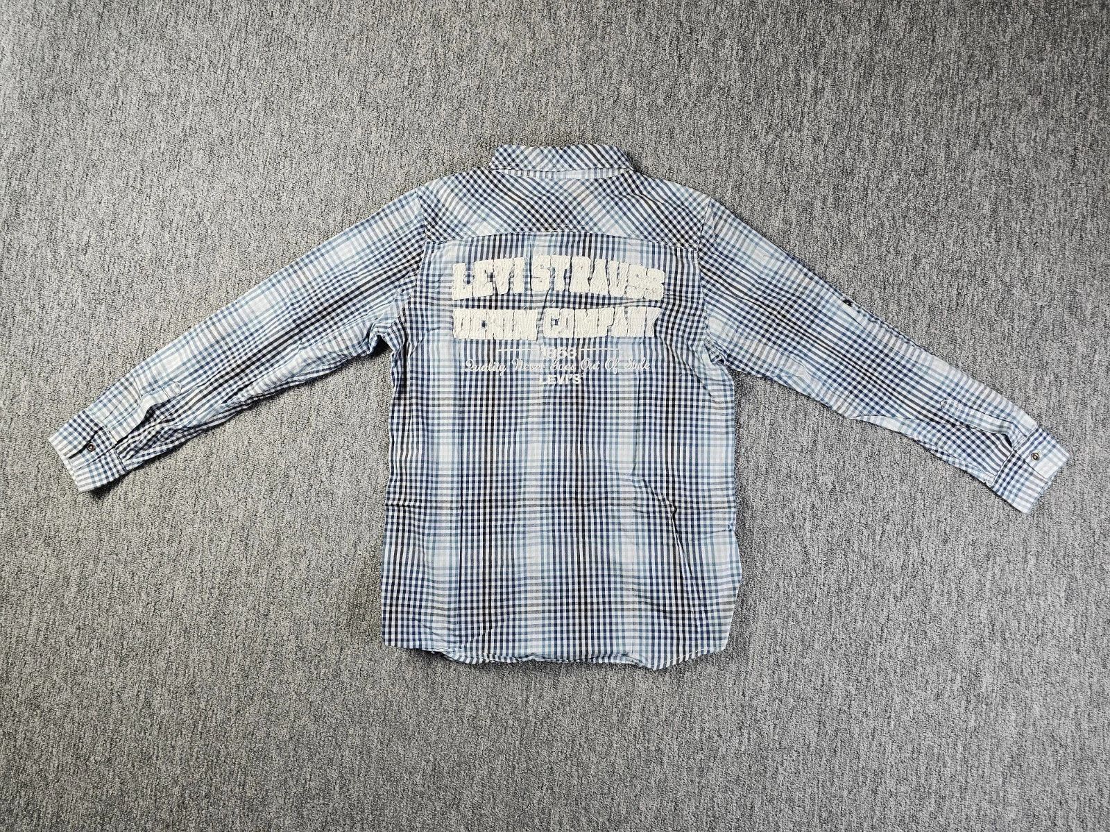 Levi's Levis Two Horse Brand Flannel Button Shirt XL Blue Size US XL / EU 56 / 4 - 1 Thumbnail