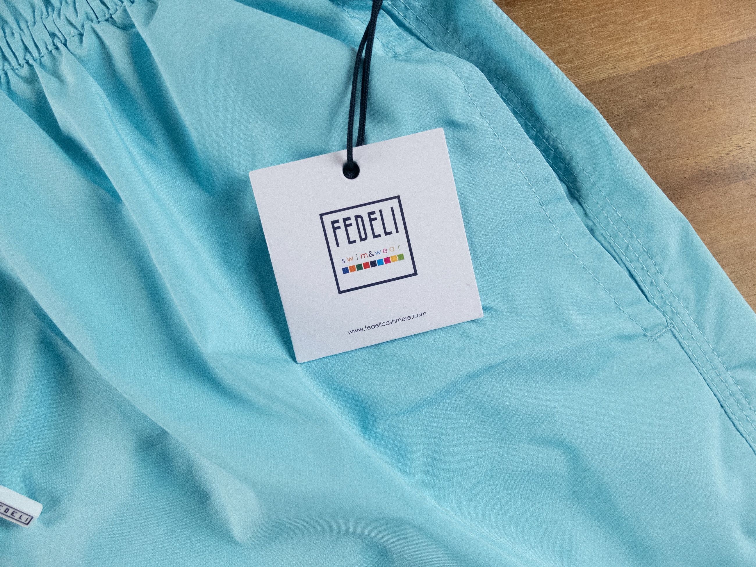 Fedeli FEDELI solid light blue nylon swim shorts Size Small NWT Size US 30 / EU 46 - 6 Thumbnail