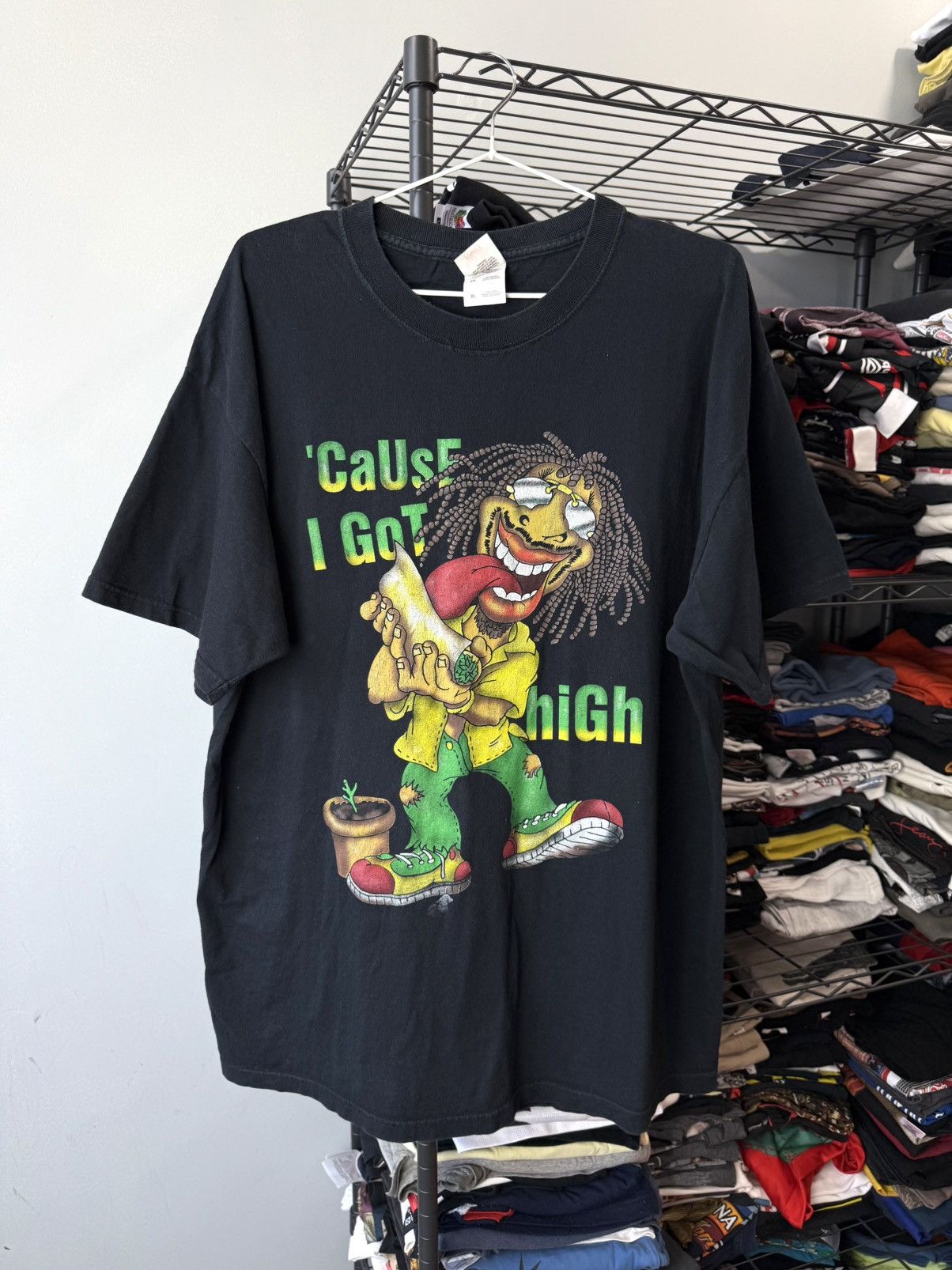 Rap Tees Vintage Rasta Bob Marley Rap T Shirt Weed Marijuana Jamaica Size US XL / EU 56 / 4 - 1 Thumbnail