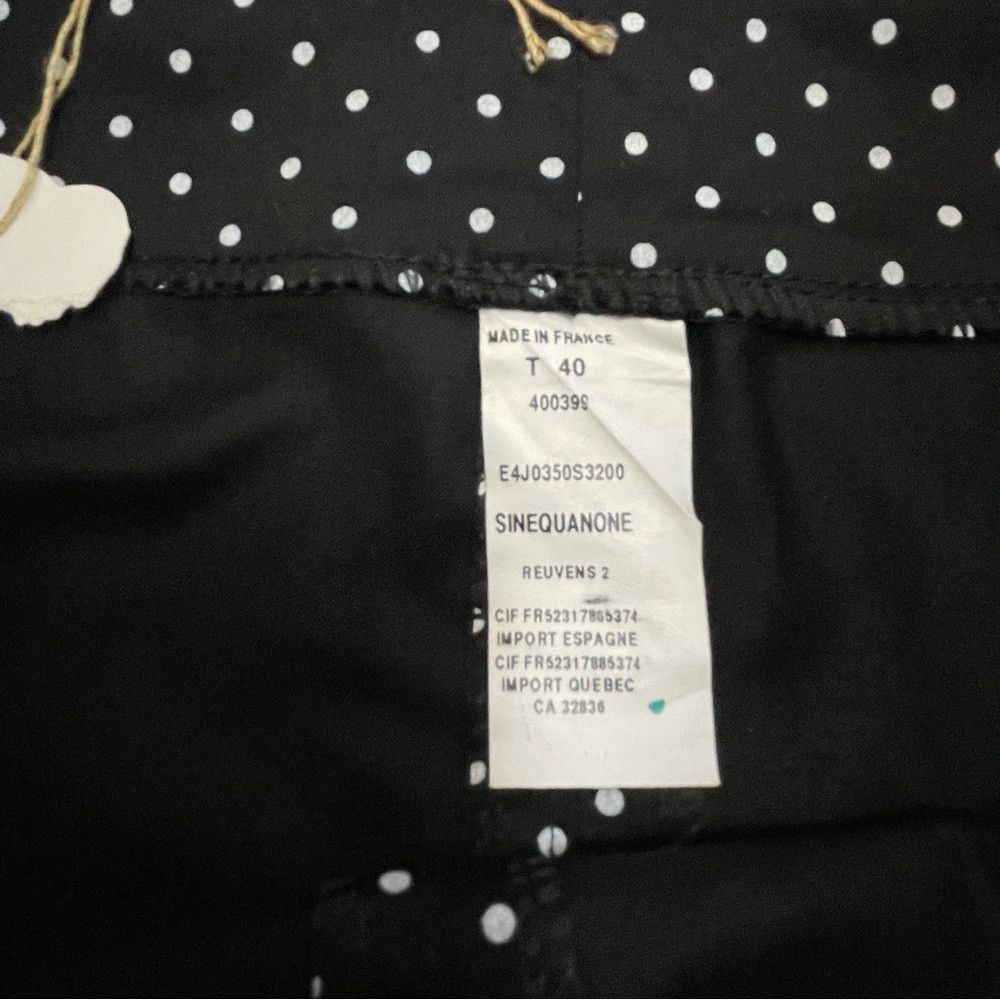 Other New Sinequanone Black Polka Dot Cotton Skirt Made in France Size 32" / US 10 / IT 46 - 7 Thumbnail