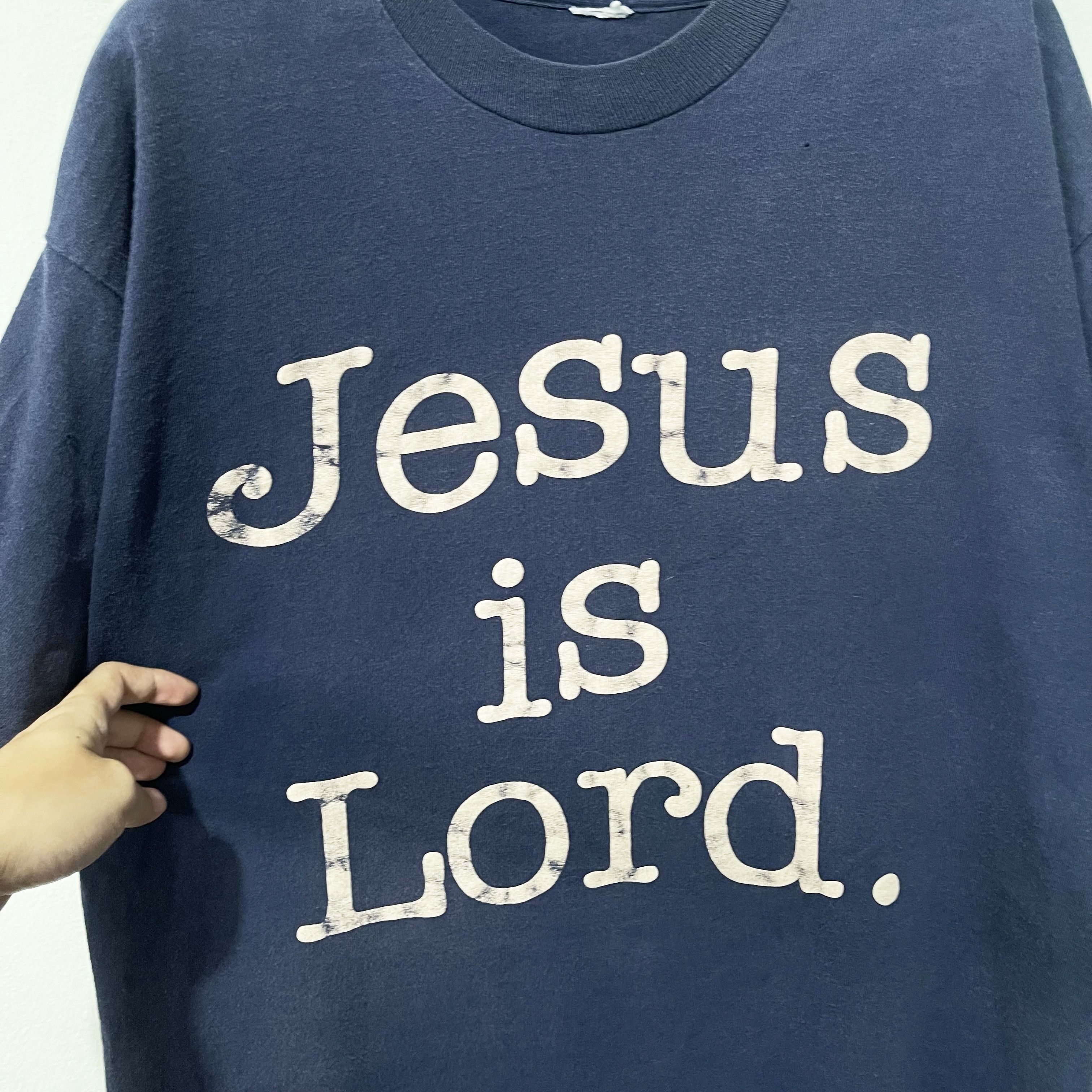 Vintage Vintage 90s Jesus Is Lord Christian T-Shirt Size US XL / EU 56 / 4 - 2 Thumbnail