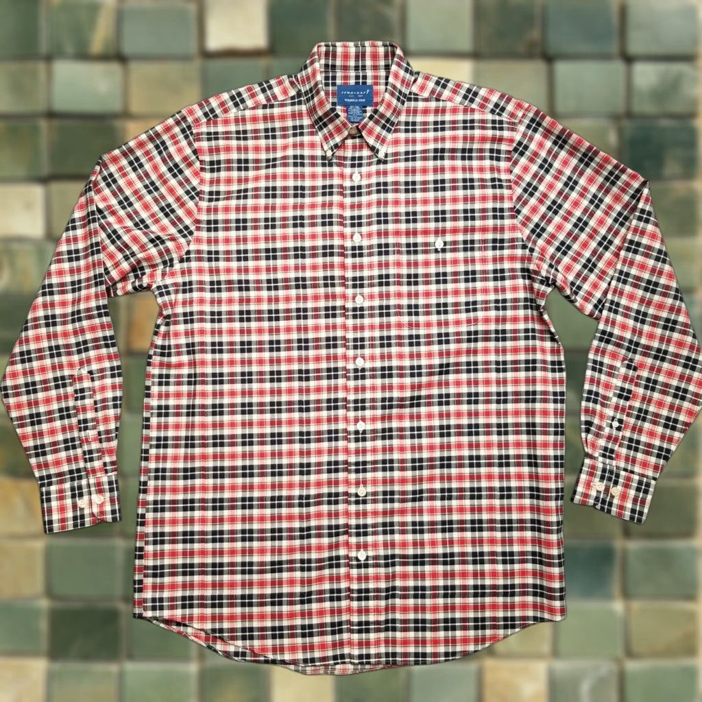 Vintage VINTAGE Towncraft Shirt Men M Plaid Button-Down Long Sleeve Casual Blue Red Size US M / EU 48-50 / 2 - 1 Thumbnail