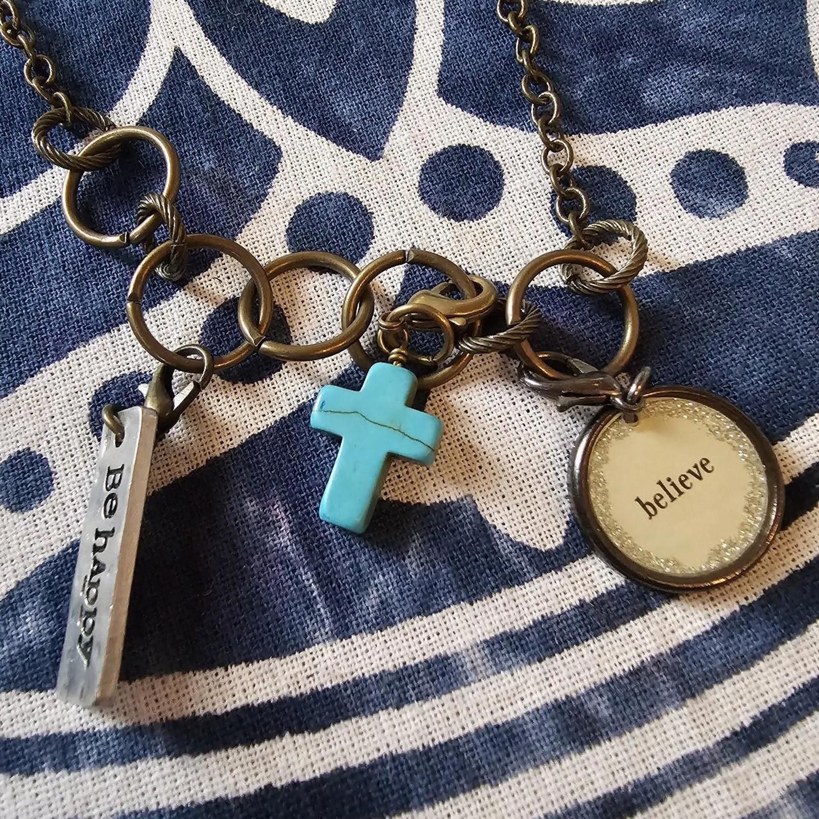 Linea Naturale Natural Life Women's Blue and Gold Charm Necklace Size ONE SIZE - 1 Thumbnail