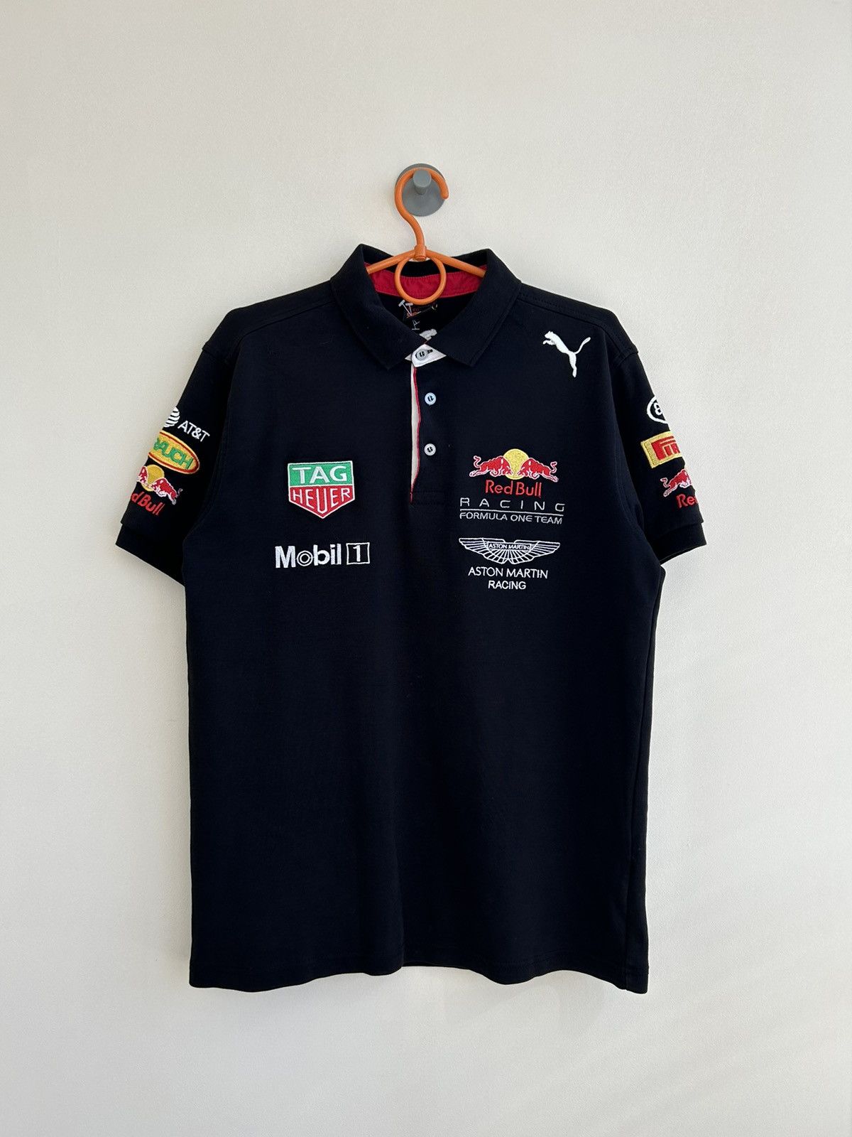Red Bull × Vintage Vintage Red Bull Racing Puma Formula Uno Rugby Polo T-Shirt Size US L / EU 52-54 / 3 - 1 Thumbnail
