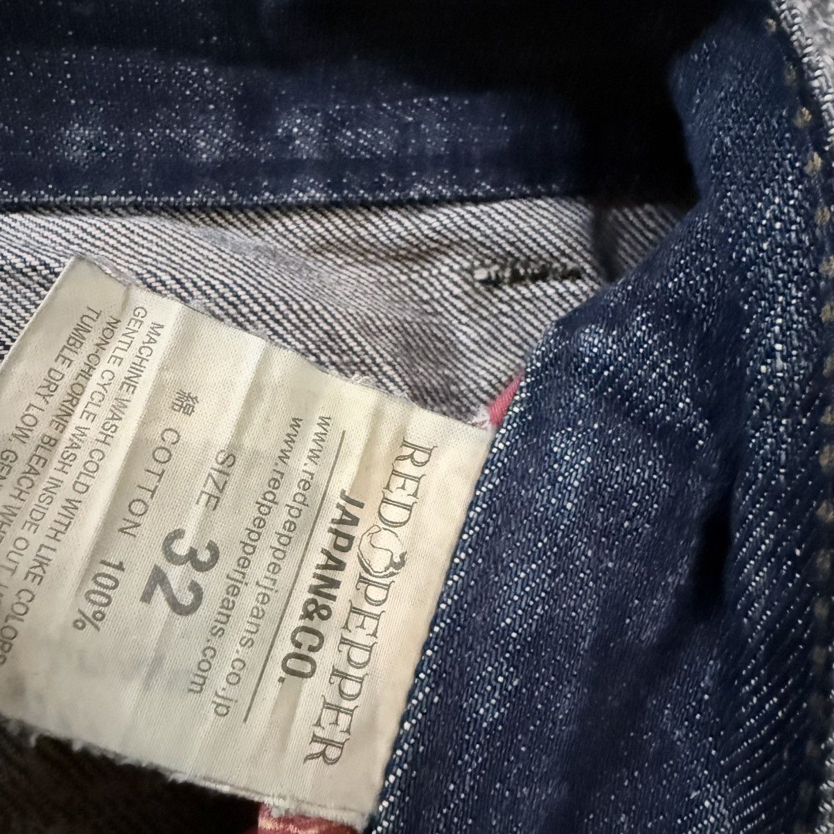 Rock Revival Crazy Seditionaries Red Papper Spellout Distressed Denim Size US 32 / EU 48 - 20 Thumbnail