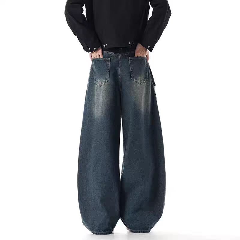 Japanese Brand American style oversize fake two pocket jeans for men Size US 32 / EU 48 - 9 Thumbnail