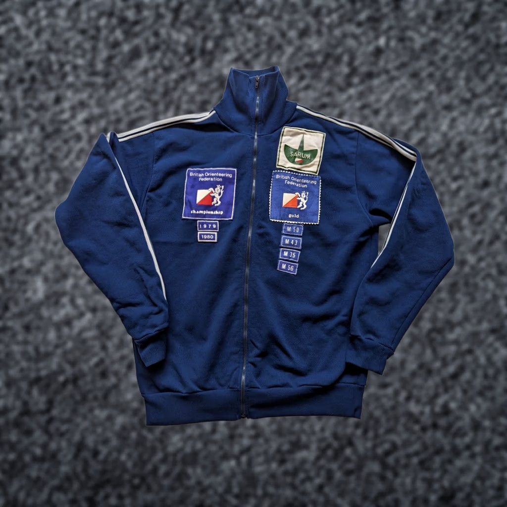 Vintage Rare Vintage British Orienteering Federation jacket 70s zip blue Mens 42 Polyester Jacket Size US XS / EU 42 / 0 - 1 Thumbnail