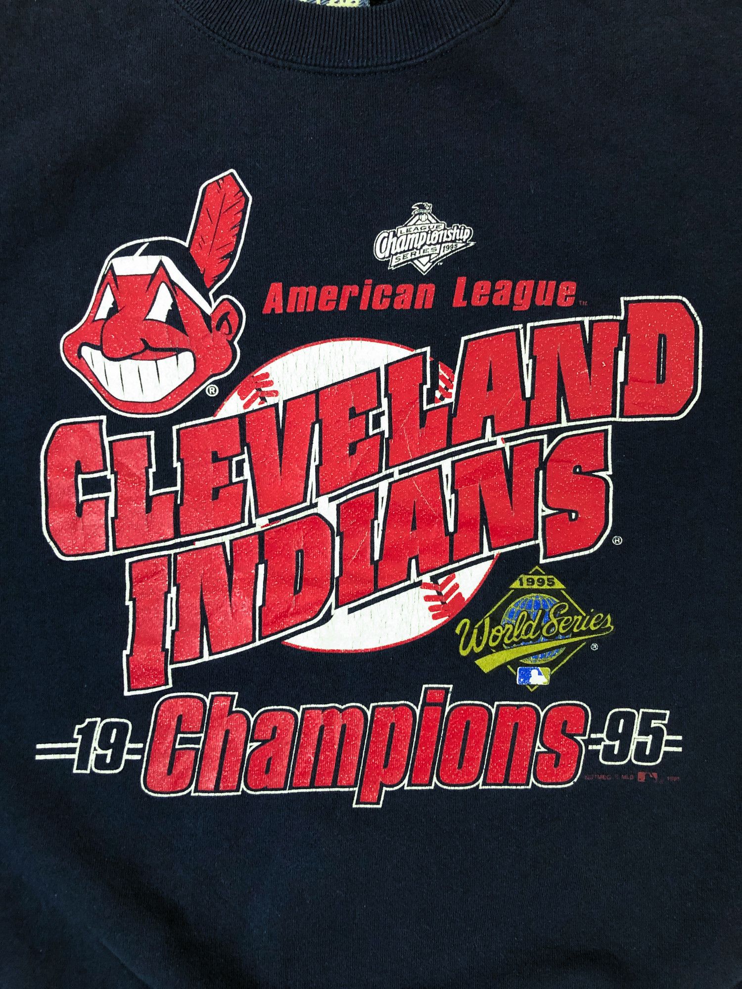 MLB × Vintage 1995 Boxy Cleveland Indians Champions World Series Baseball Size US XL / EU 56 / 4 - 3 Thumbnail