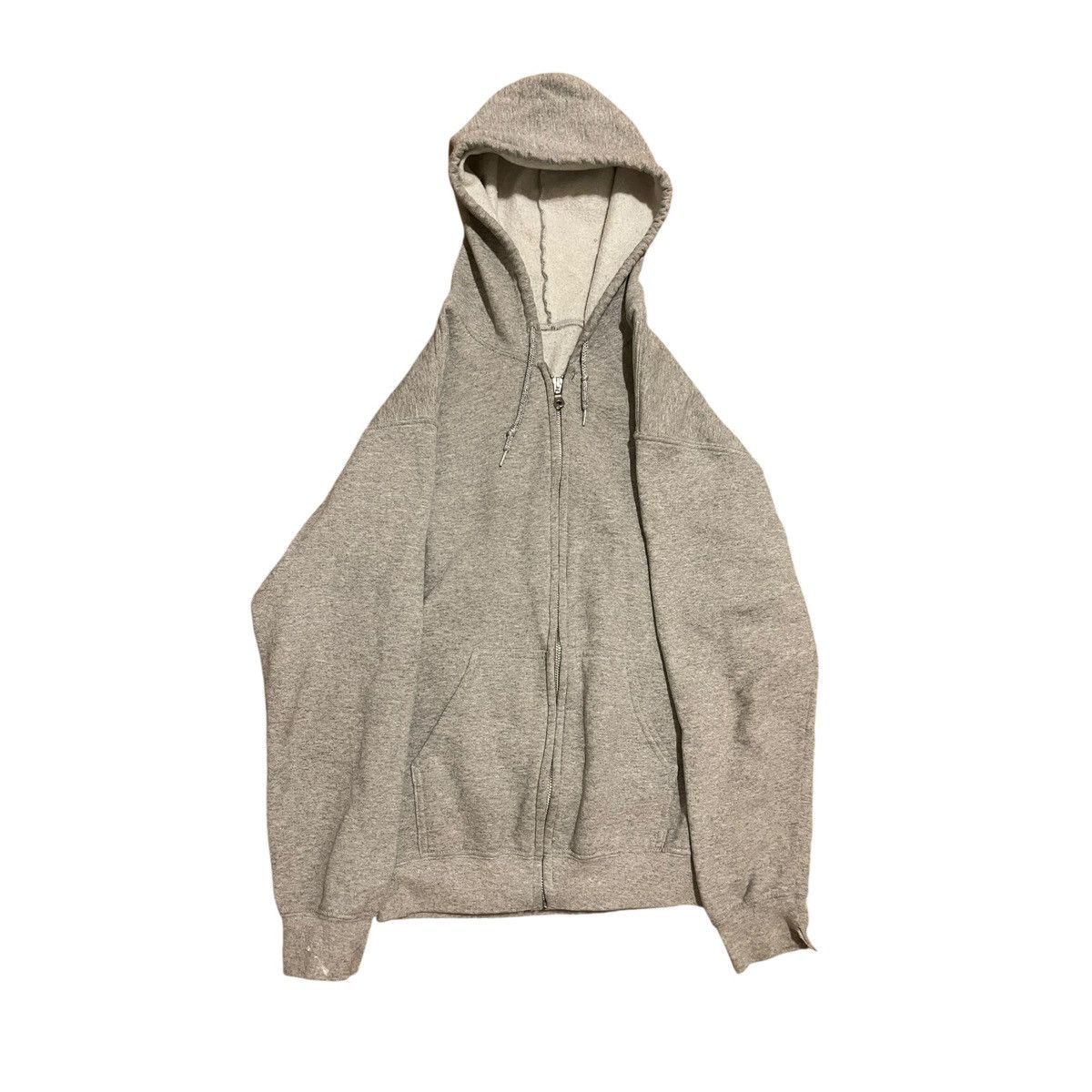 Vintage Vintage 90s Grey Full Zip Blank Men Hoodie Sz S Size US S / EU 44-46 / 1 - 1 Thumbnail
