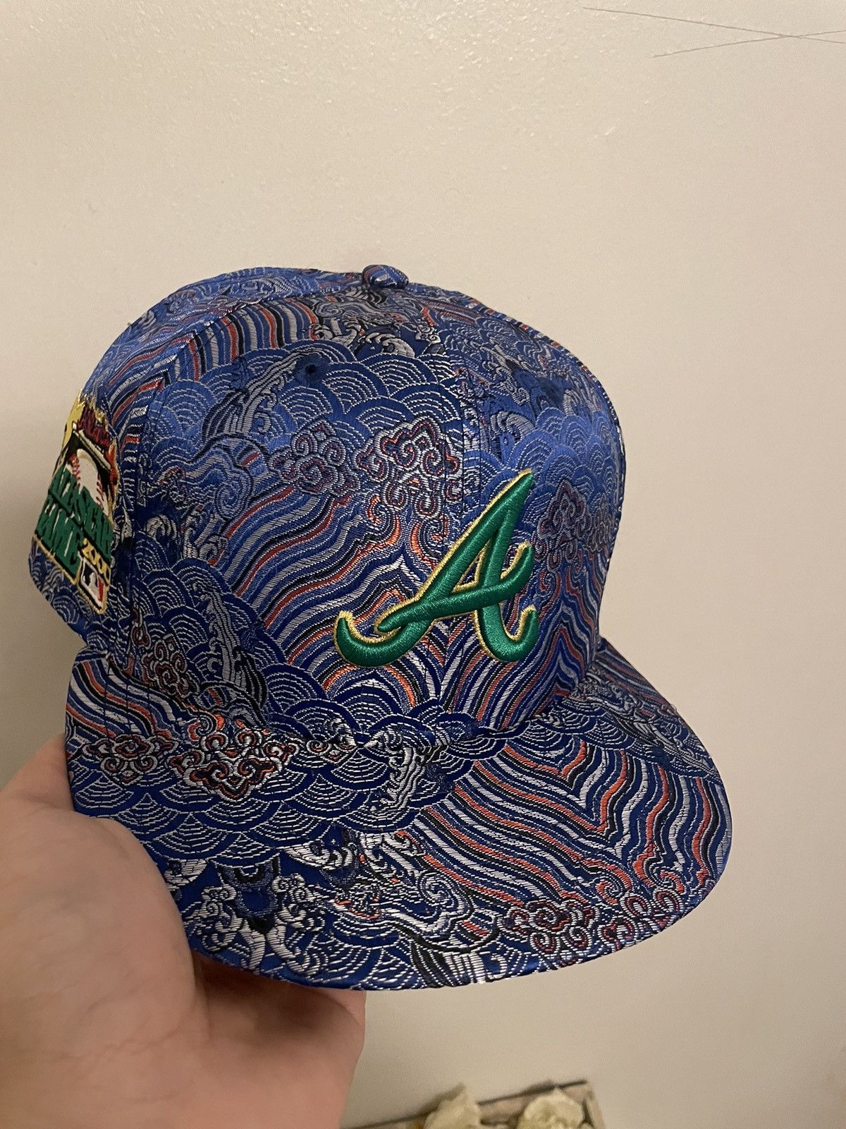 image of Myfitteds Atlanta Braves Silk Road 2000 All Star Game Patch in Blue, Men's
