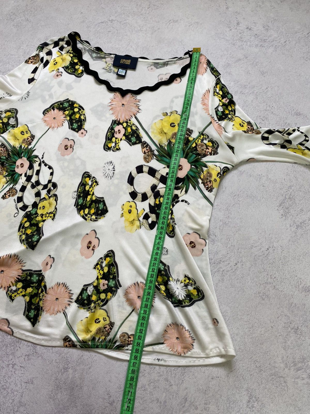 Roberto Cavalli Roberto Cavalli Class Floral Long Sleeve Top Size M-L Size M / US 6-8 / IT 42-44 - 15 Thumbnail