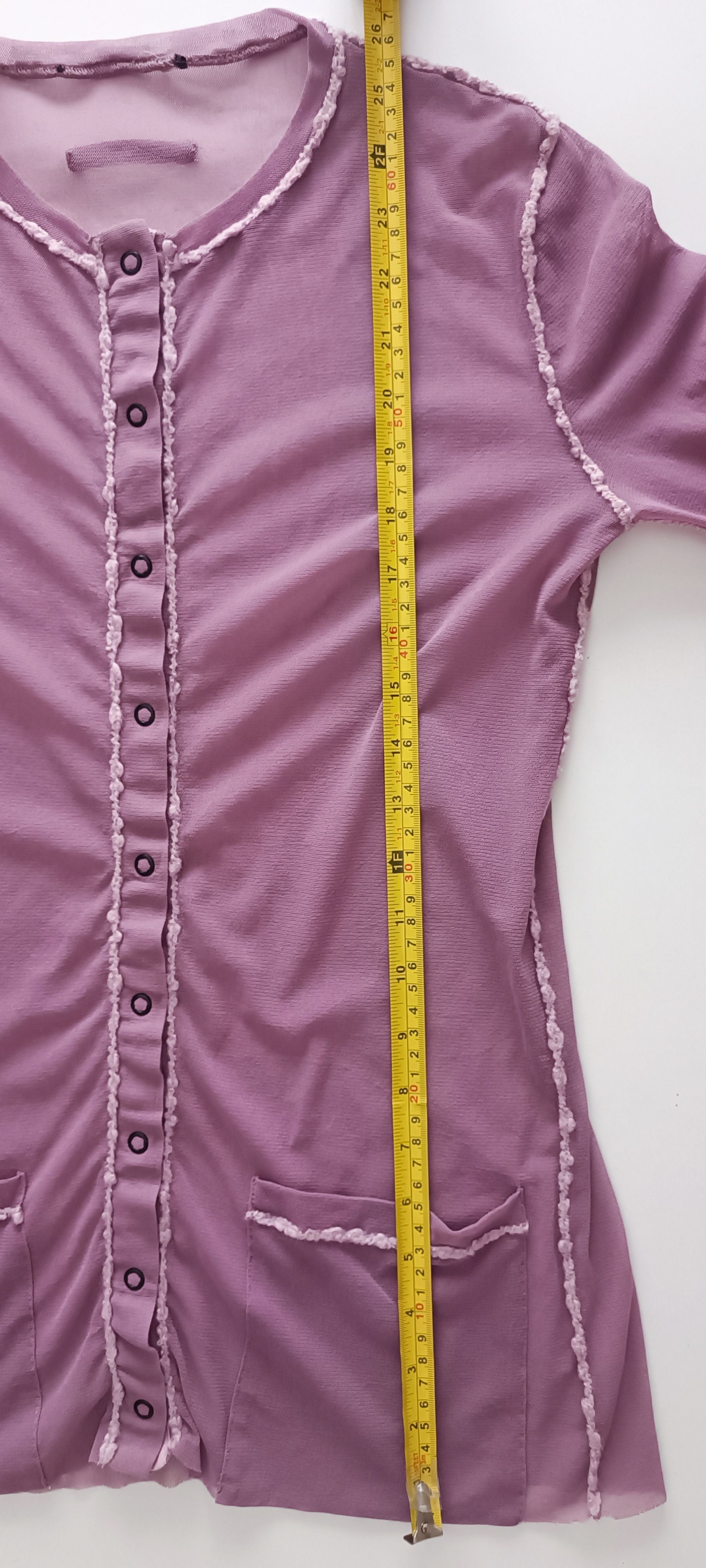 Jean Paul Gaultier 90's - Twinset - Lilac mesh tank top and jacket Size S / US 4 / IT 40 - 23 Thumbnail