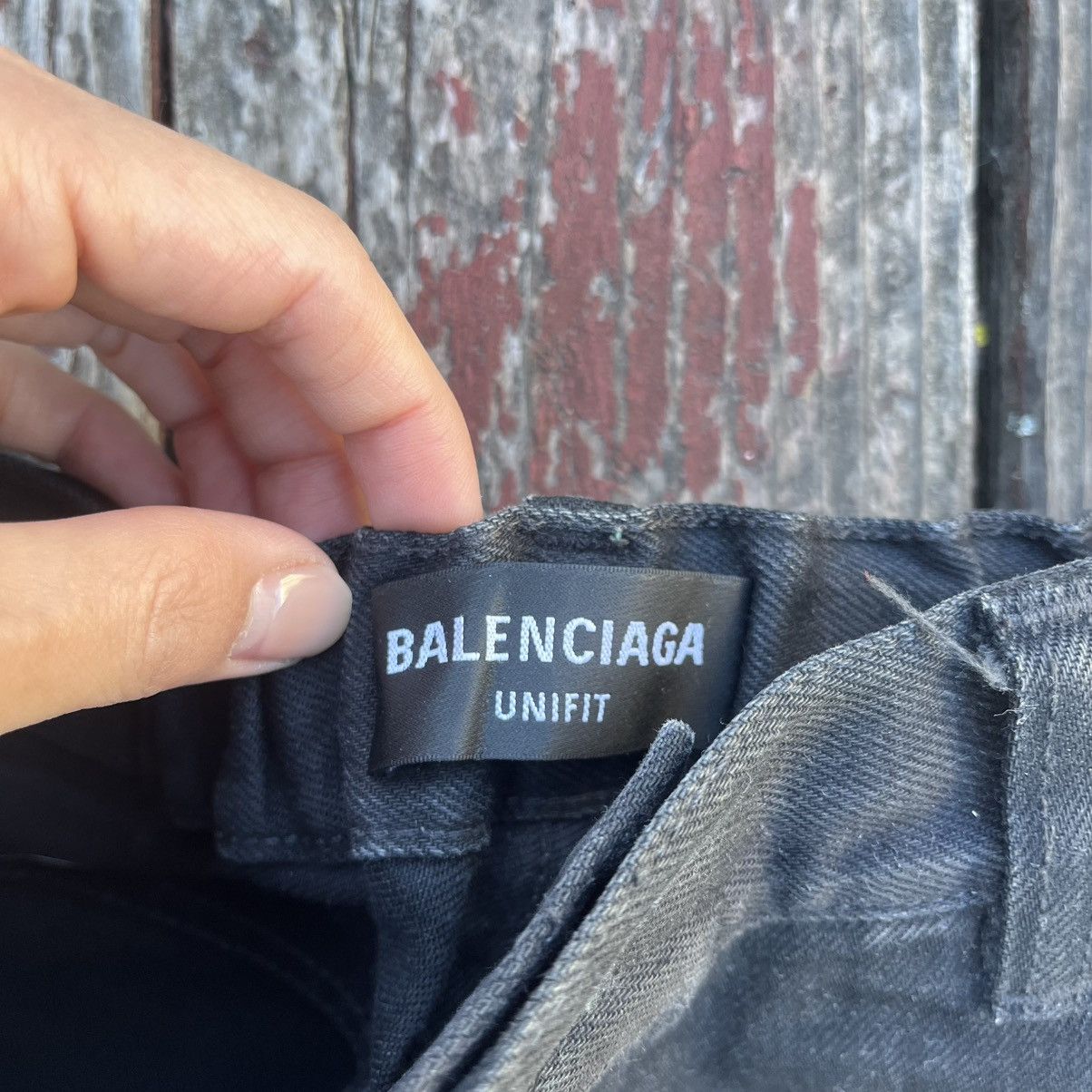 Balenciaga Balenciaga Black Baggy Ripped Skater Distressed Denim Jeans Size US 30 / EU 46 - 4 Thumbnail