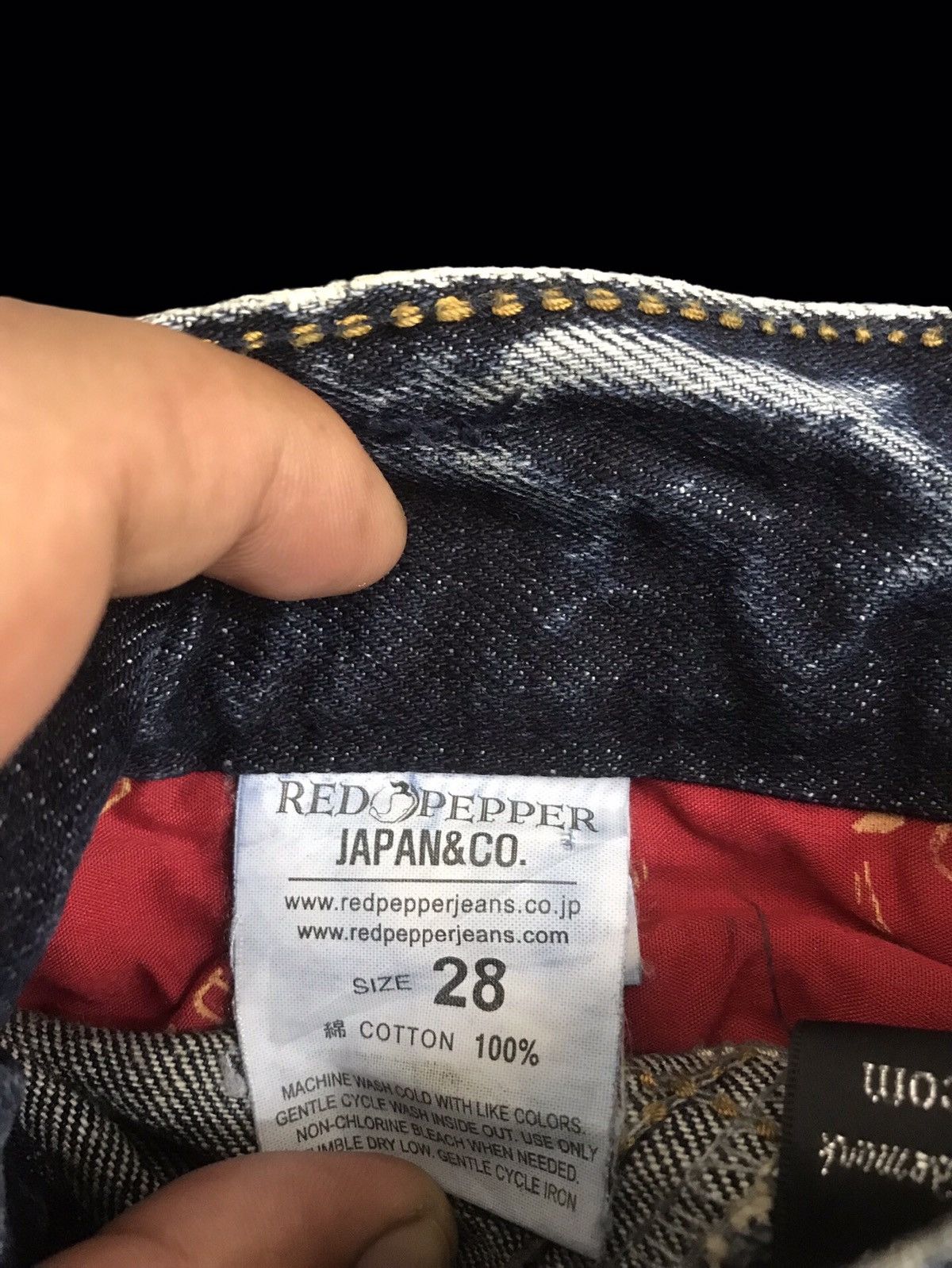 Japanese Brand 💥ARCHIVAL💥VERY RARE THE REDPEPPER SICK DESIGN DENIM F204 Size US 31 - 21 Thumbnail