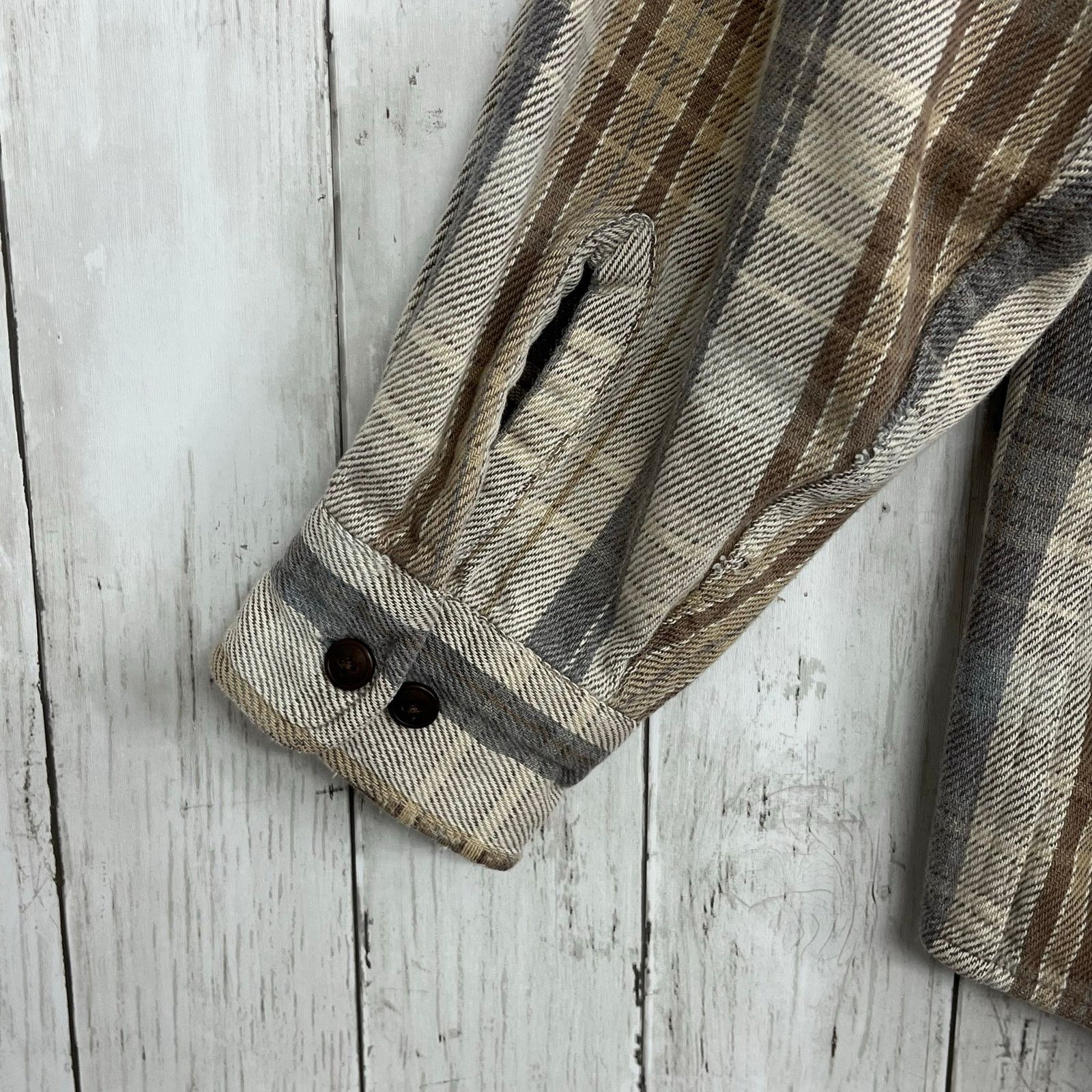 Other Vintage 1998 Blank Heavyweight Flannel XL Earth Tone Plaid Size US XL / EU 56 / 4 - 5 Thumbnail
