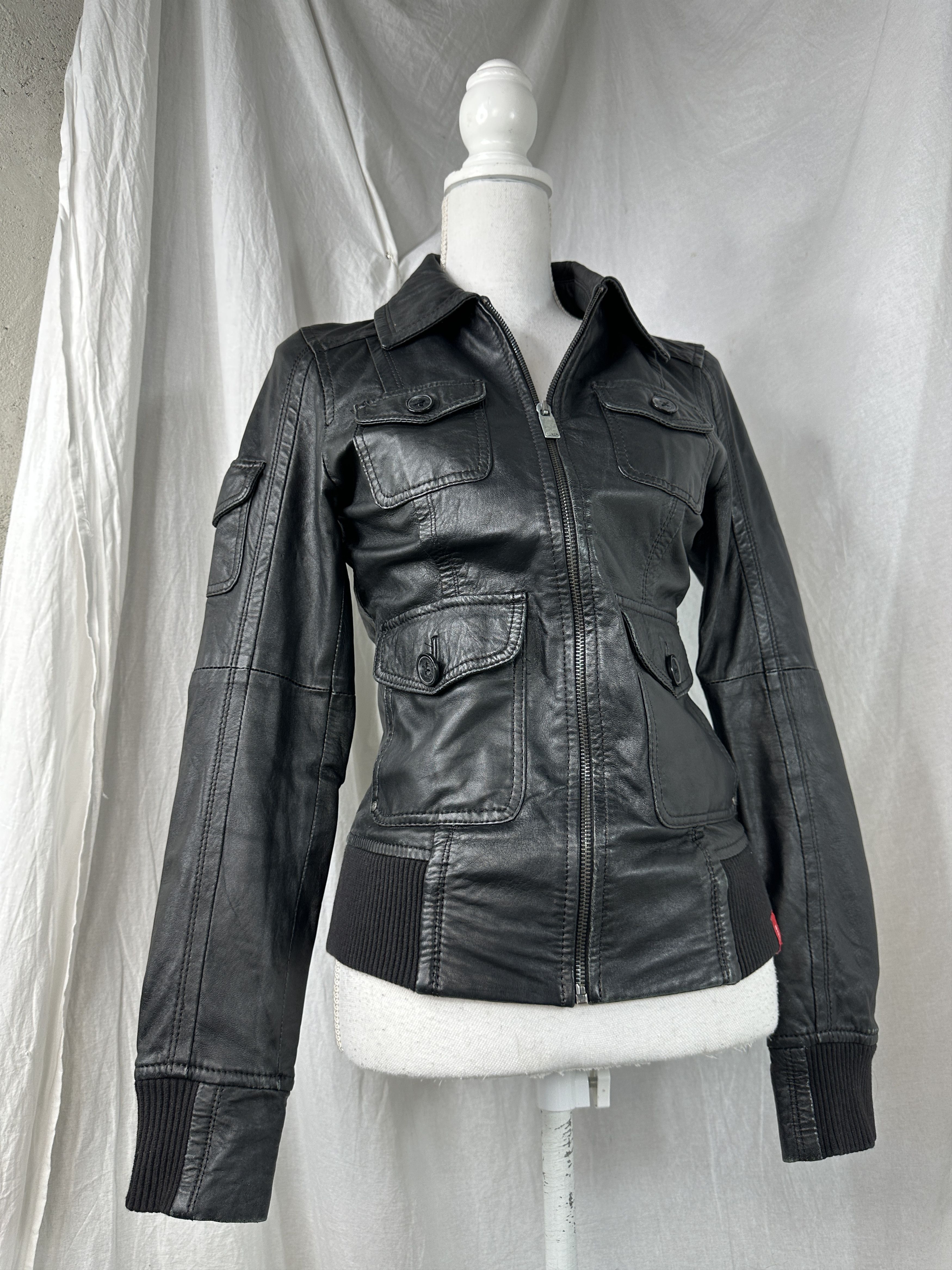 ジャケット・アウター 00s OLD STUSSY hooded leather jacket BK Stussy × Vintage Stussy 00s vintage hooded leather jacket