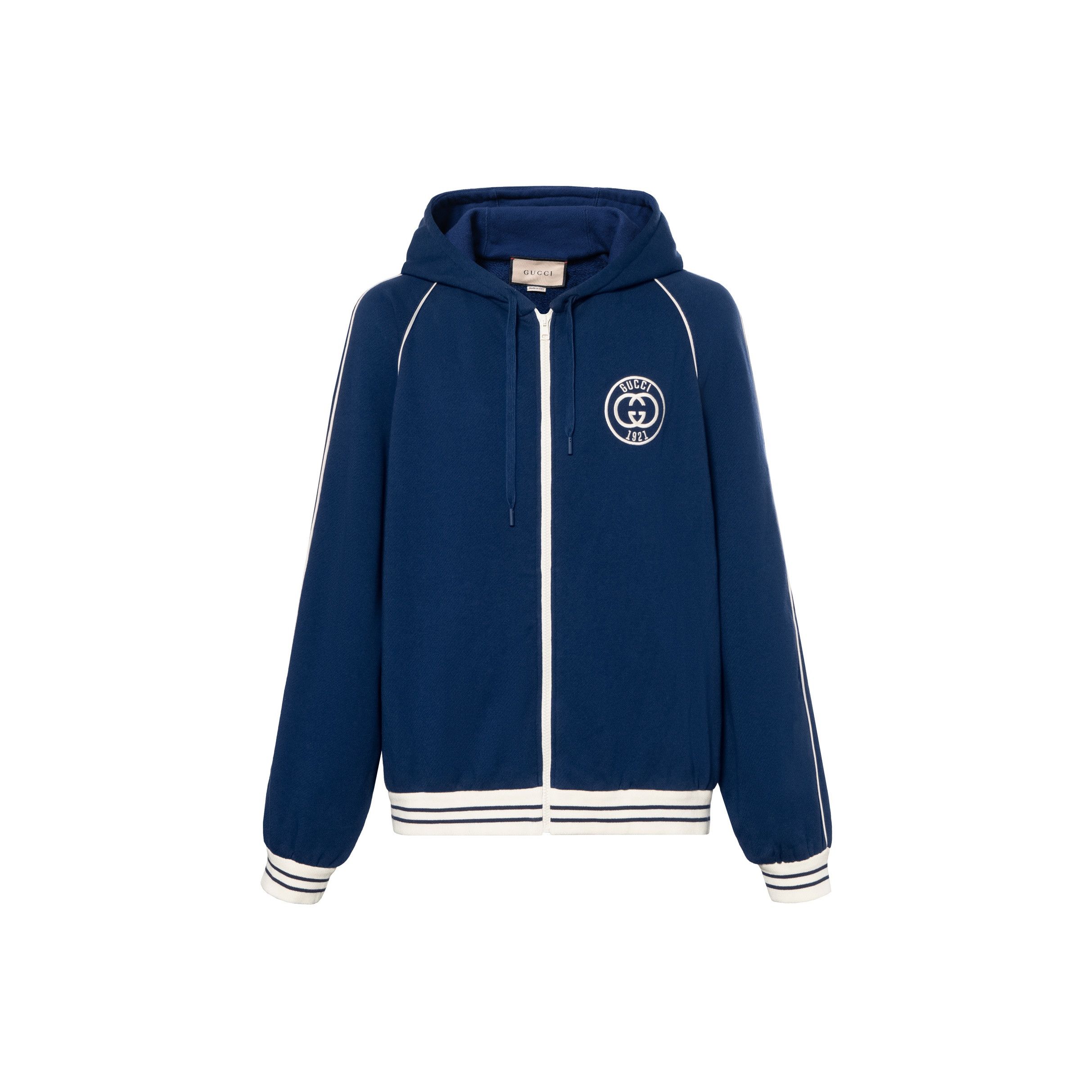 Gucci Gucci Logo Patch Zip-Up Hoodie Size L Size US L / EU 52-54 / 3 - 1 Thumbnail