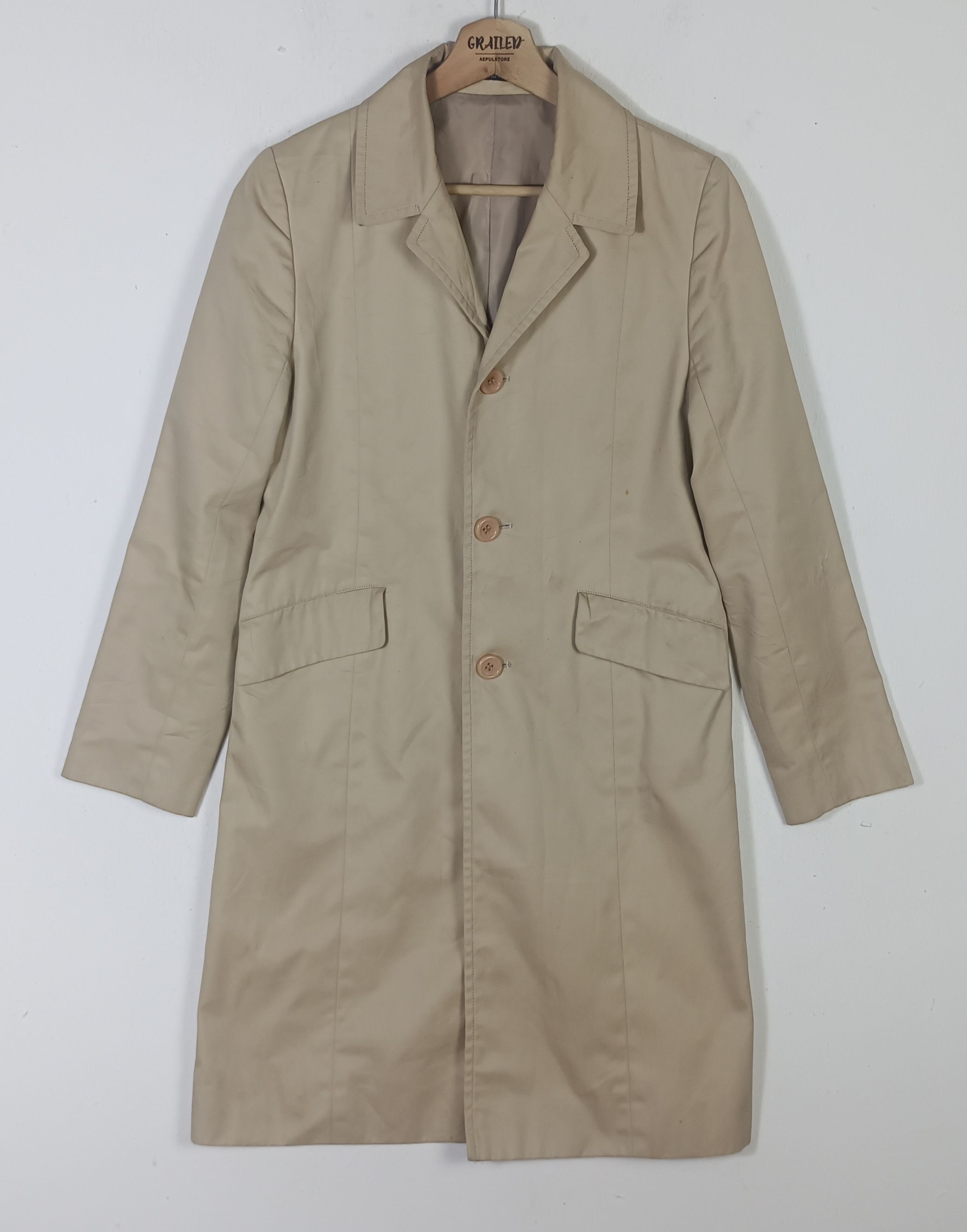 Japanese Brand × Yohji Yamamoto Yohji Yamamoto Ined Trench Coat Size US S / EU 44-46 / 1 - 1 Thumbnail